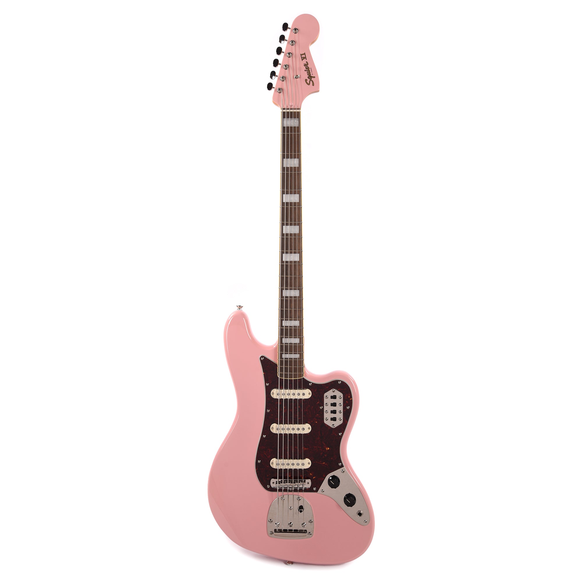 Squier Classic Vibe Bass VI Shell Pink w/Matching Headcap & 3-Ply Parchment Pickguard Bass Guitars / 5-String or More