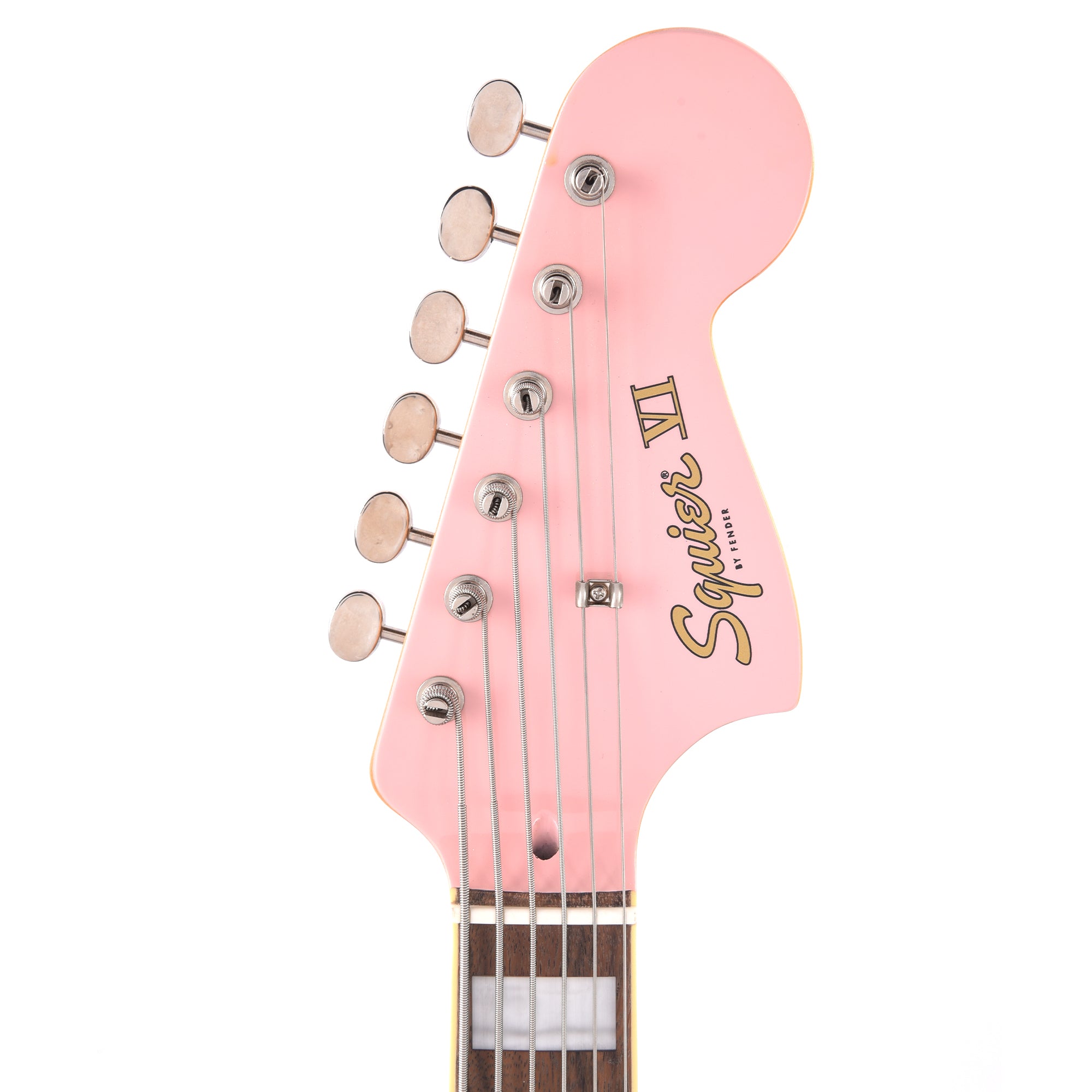 Squier Classic Vibe Bass VI Shell Pink w/Matching Headcap & 3-Ply Parchment Pickguard Bass Guitars / 5-String or More