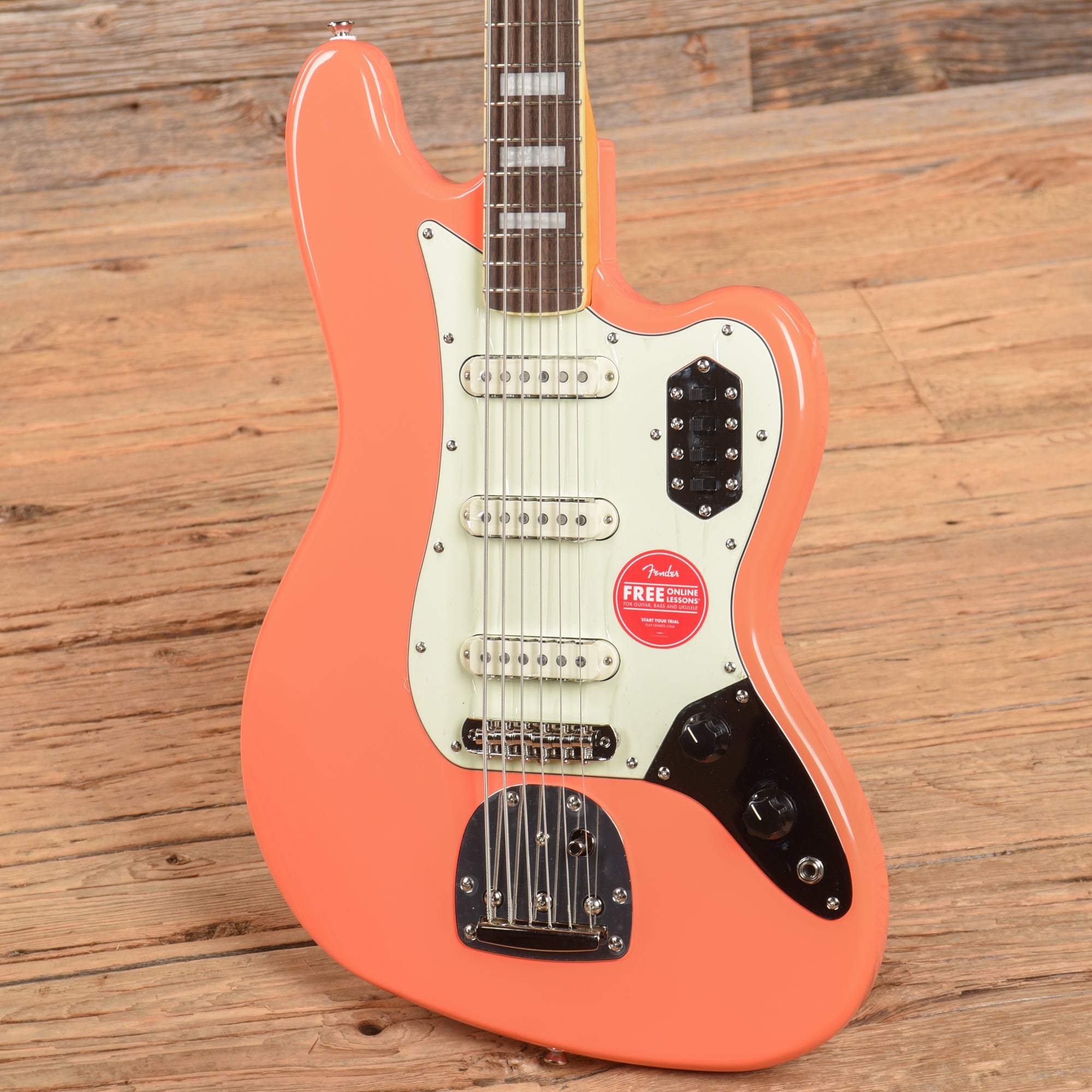 Squier Classic Vibe Bass VI Tahitian Coral Bass Guitars / 5-String or More