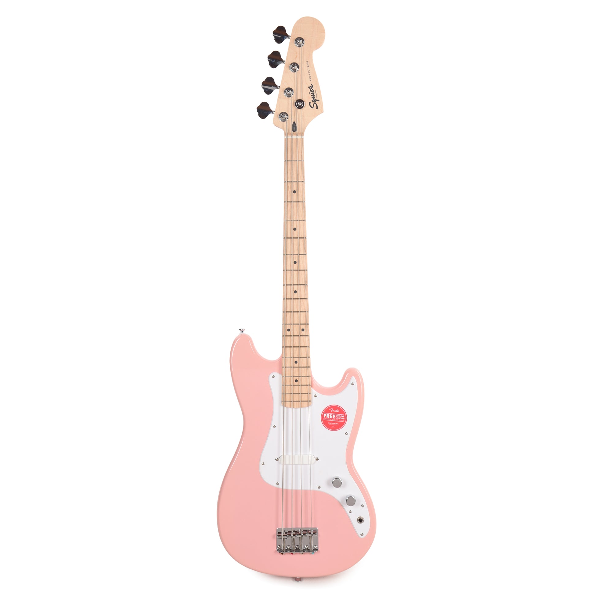 Squier Sonic Bronco Bass Shell Pink Bass Guitars / Short Scale