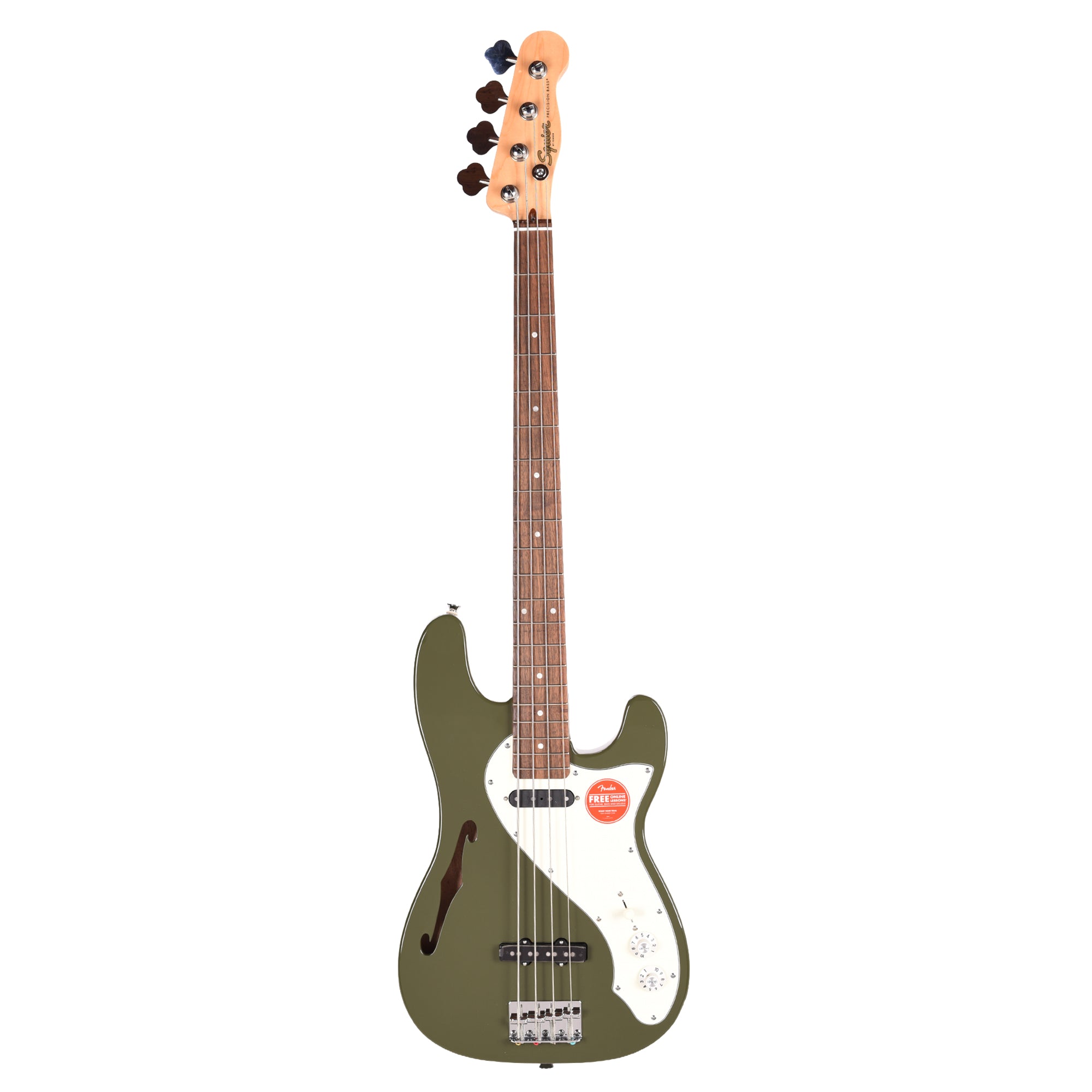 Squier Paranormal Precision Bass Thinline SJ Olive Bass Guitars