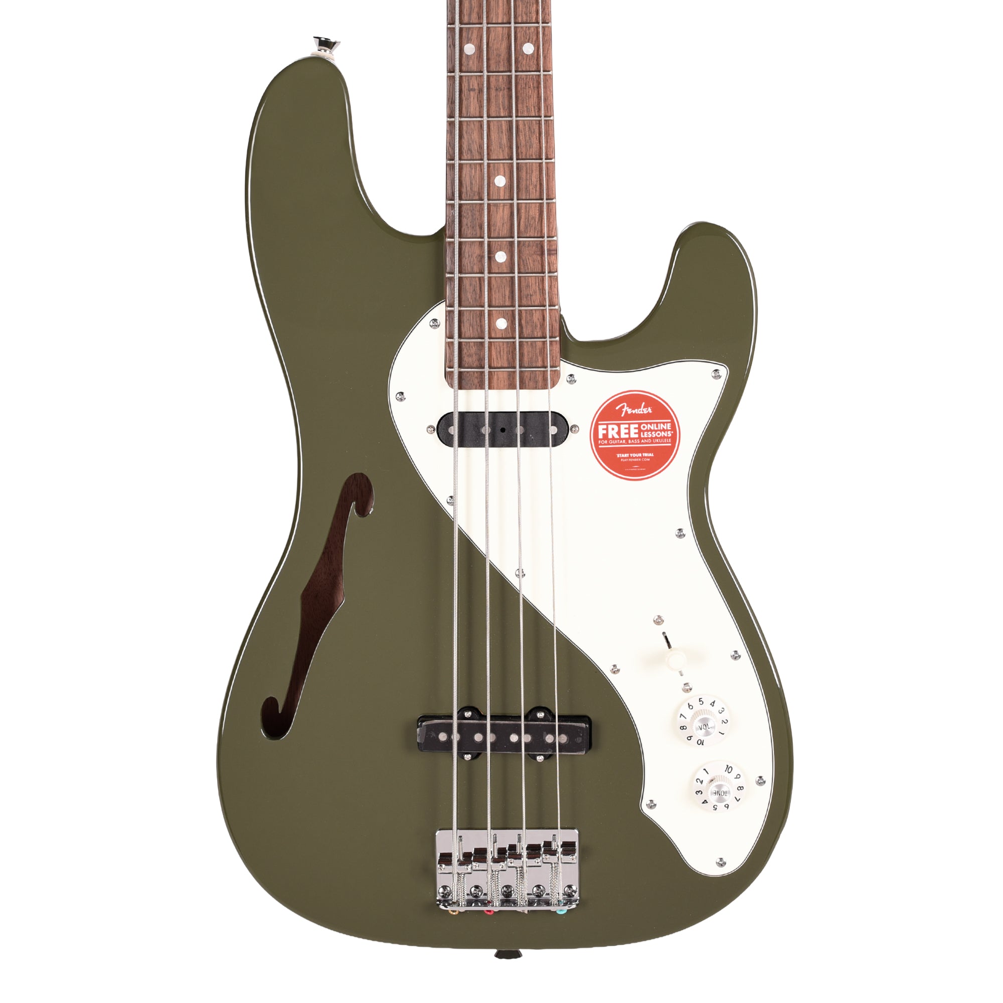 Squier Paranormal Precision Bass Thinline SJ Olive Bass Guitars