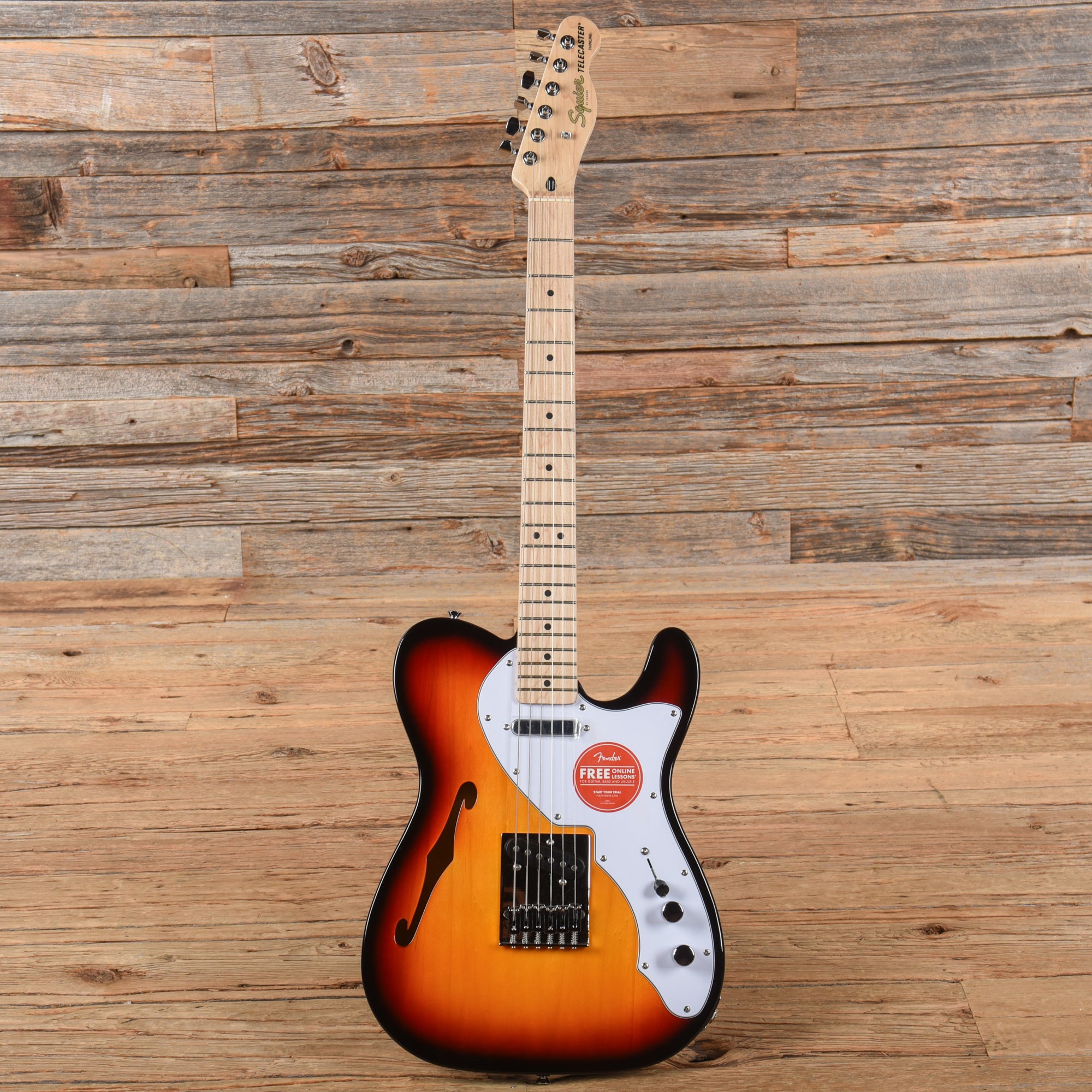 Squier Affinity Series Telecaster Thinline 3-Color Sunburst Electric Guitars / Semi-Hollow