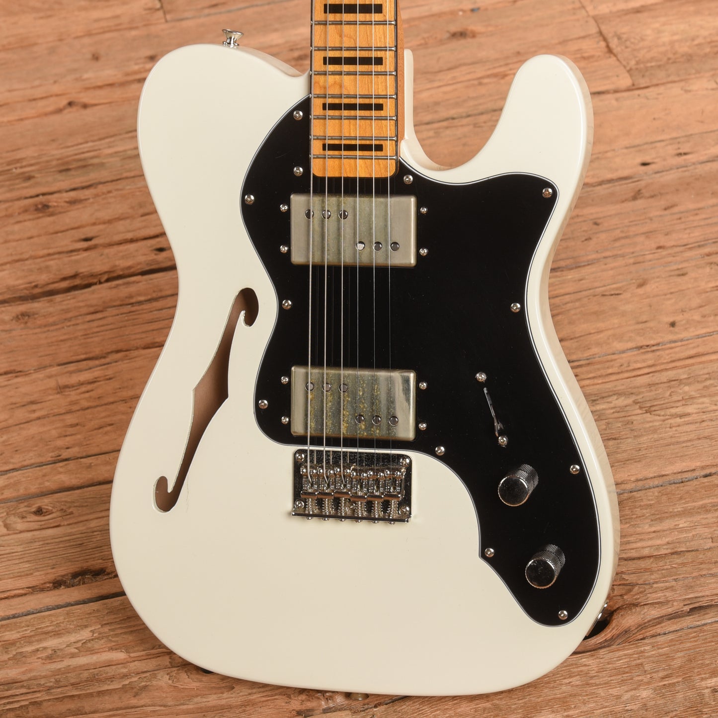 Squier FSR Classic Vibe '70s Telecaster Thinline Olympic White 2021 Electric Guitars / Semi-Hollow