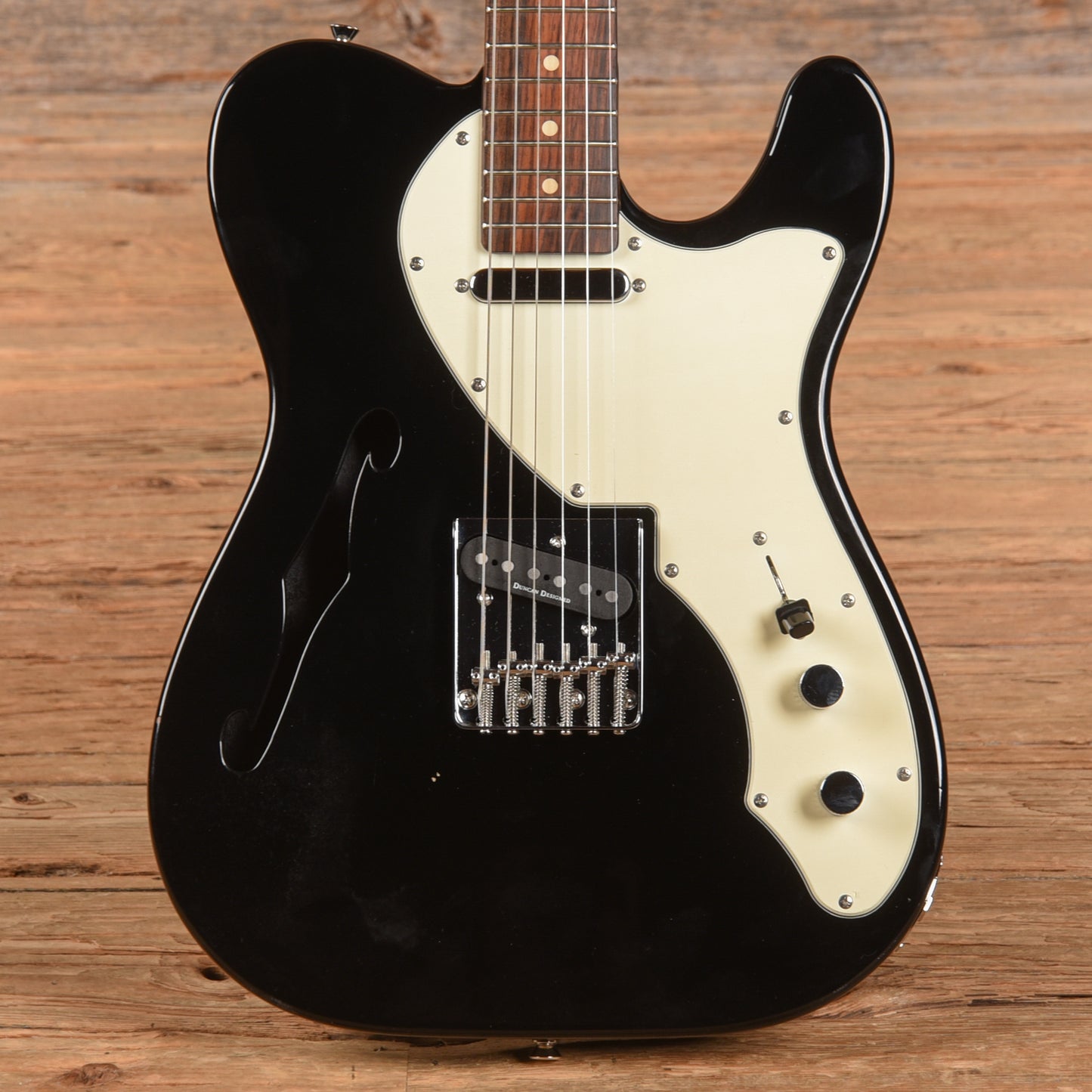 Squier Vintage Modified Telecaster Thinline Black 2011 Electric Guitars / Semi-Hollow