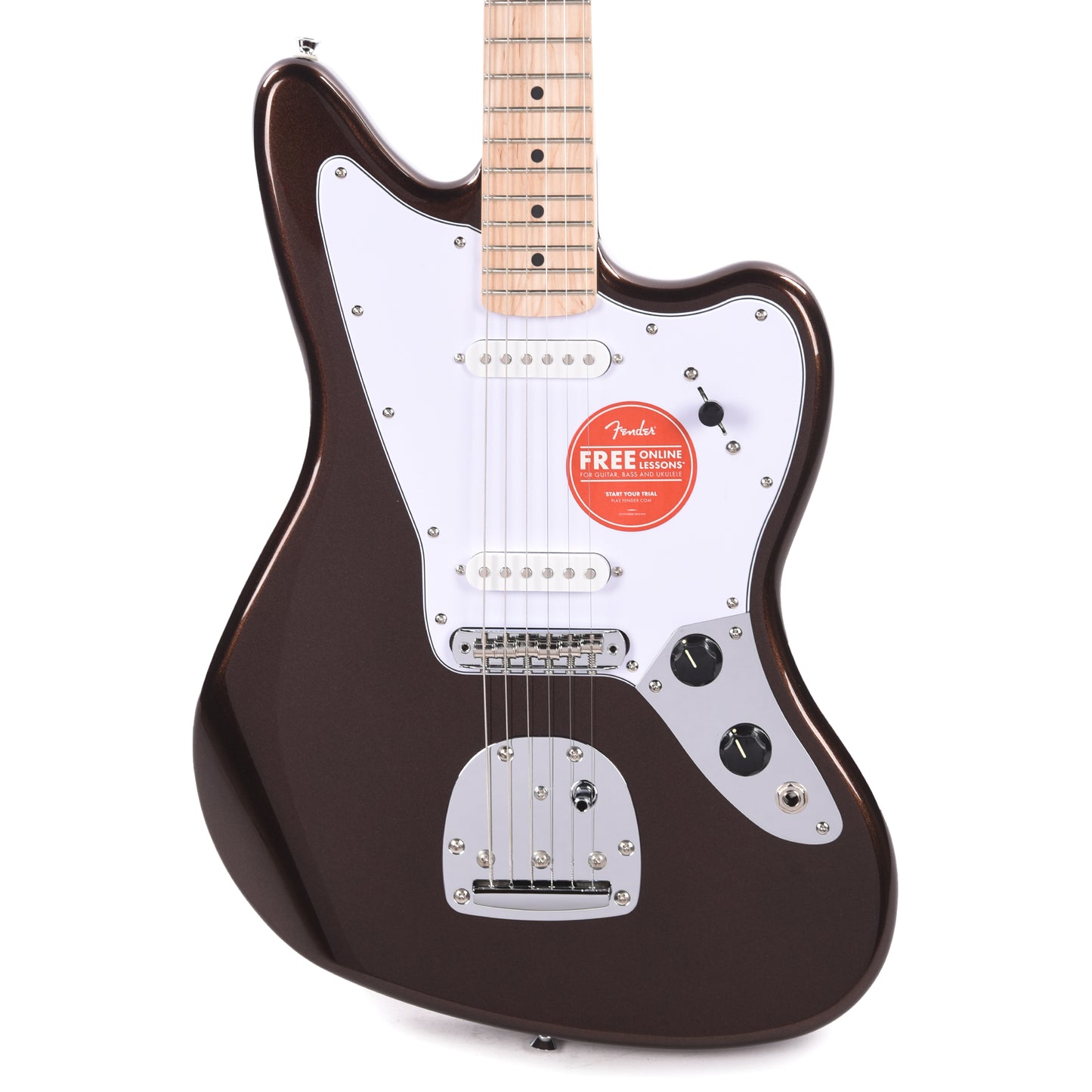 Squier Affinity Series Jaguar Mystic Metallic Brown Electric Guitars / Solid Body