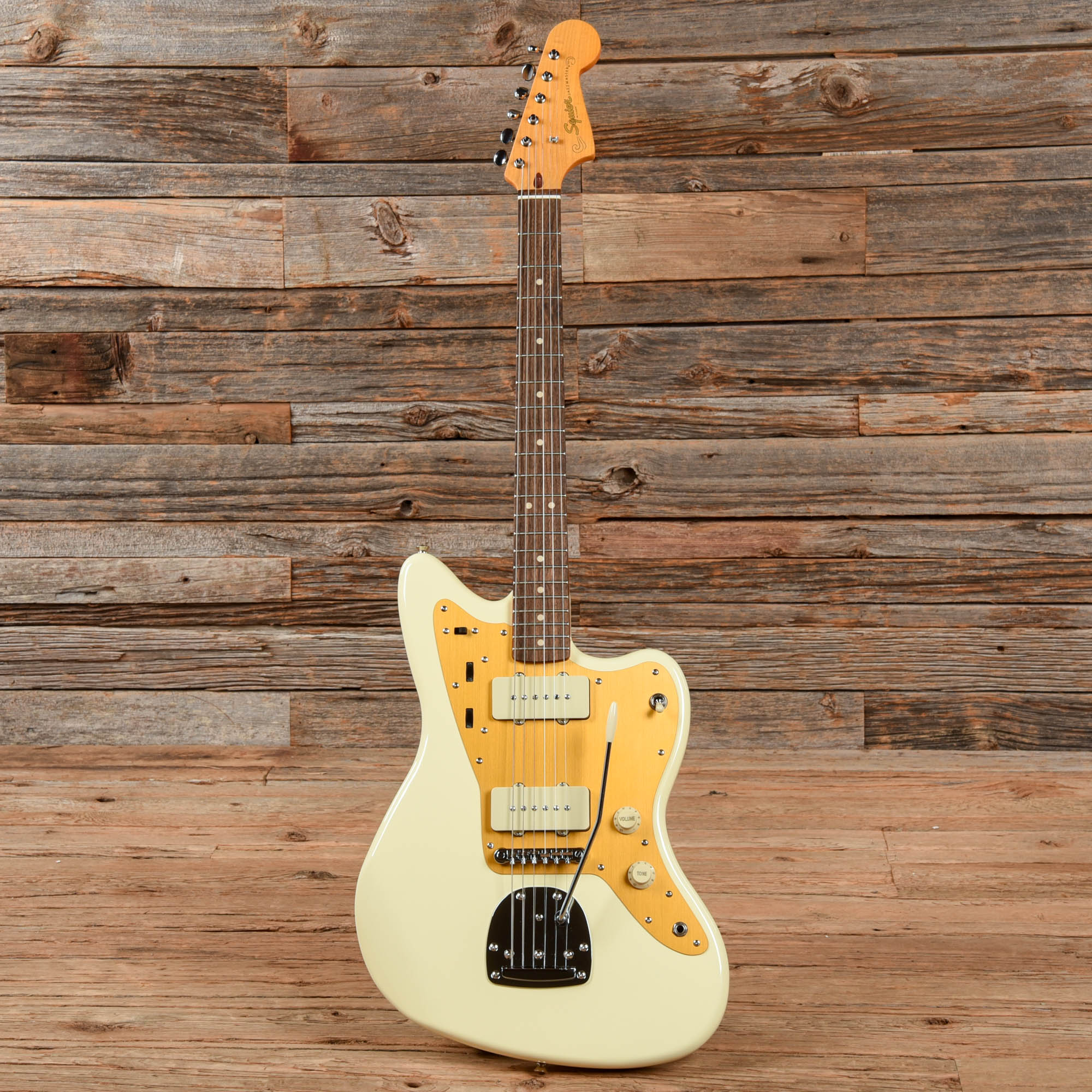 Squier Artist J Mascis Jazzmaster Vintage White Electric Guitars / Solid Body