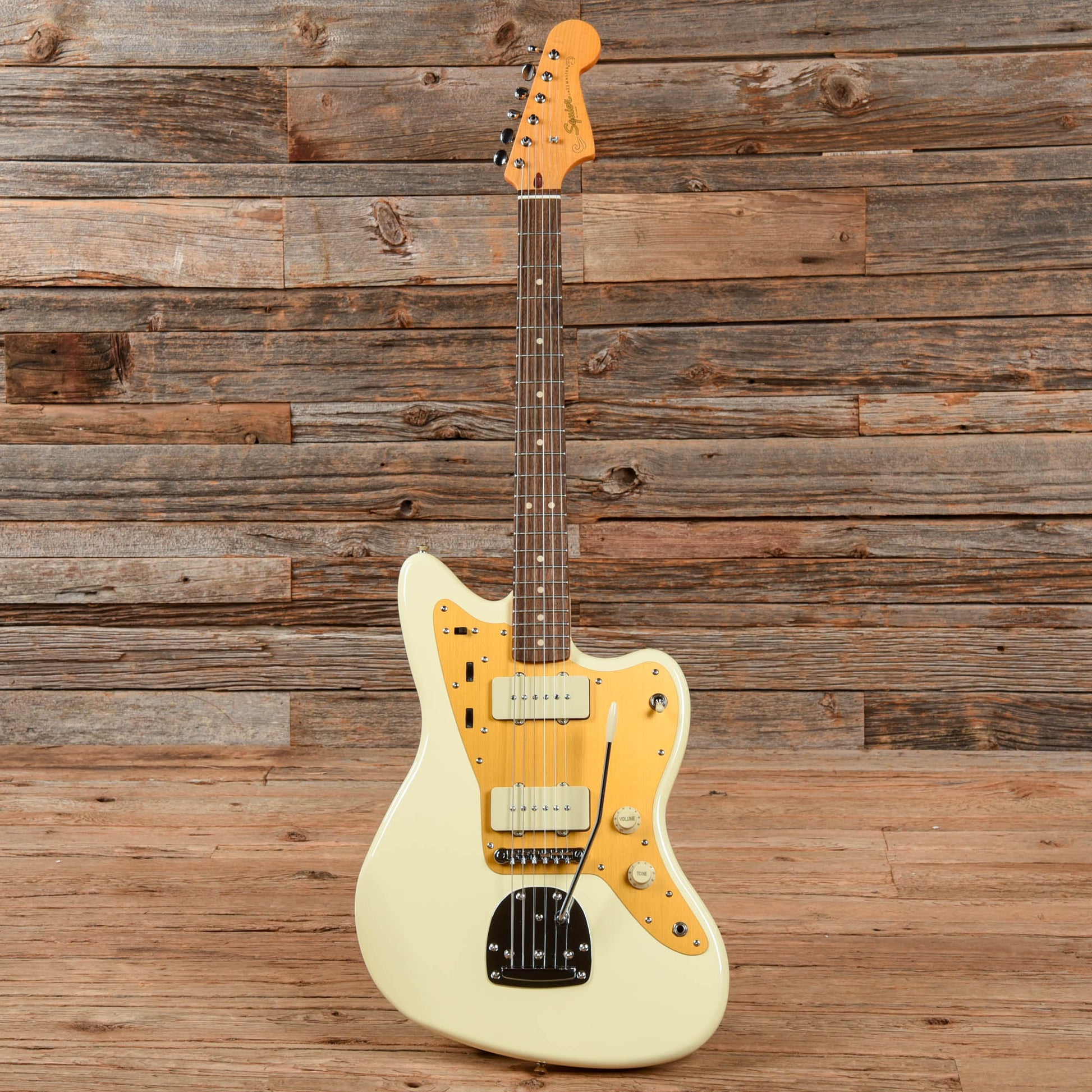 Squier Artist J Mascis Jazzmaster Vintage White Electric Guitars / Solid Body