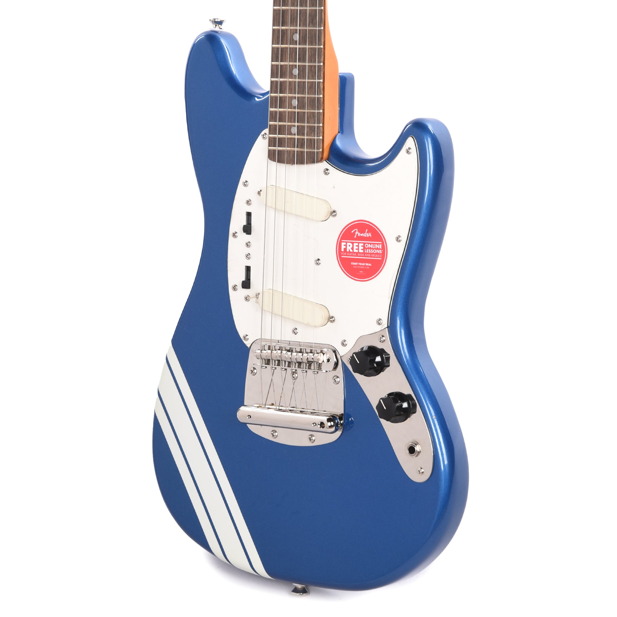 Squier Classic Vibe '60s Competition Mustang Lake Placid Blue w/Olympic White Stripes Electric Guitars / Solid Body