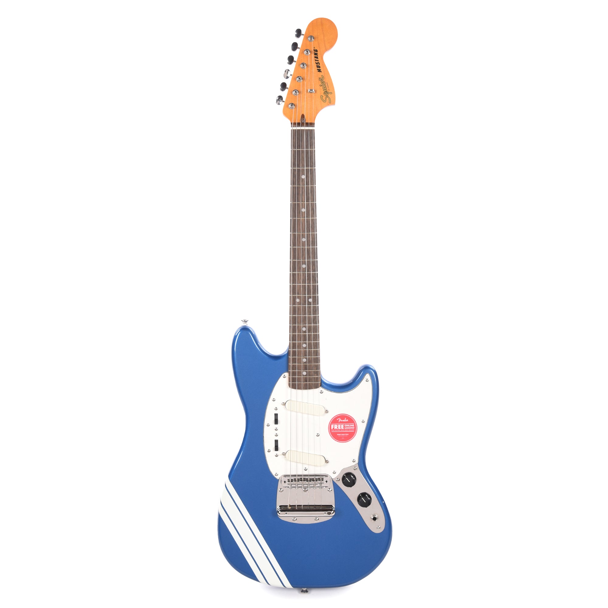 Squier Classic Vibe '60s Competition Mustang Lake Placid Blue w/Olympic White Stripes Electric Guitars / Solid Body