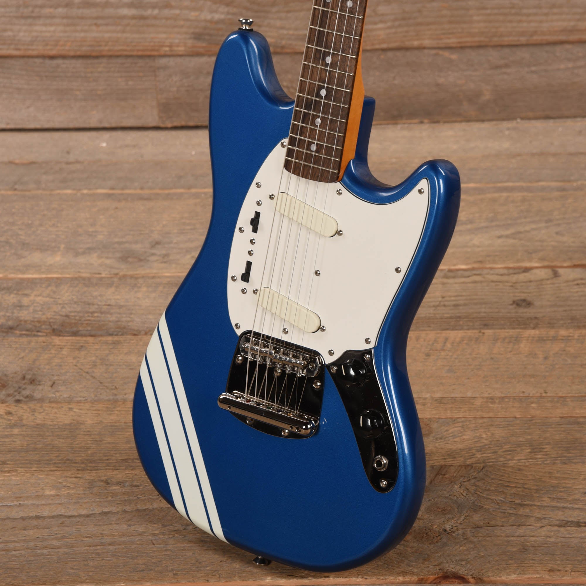 Squier Classic Vibe '60s Competition Mustang Lake Placid Blue w/Olympic White Stripes Electric Guitars / Solid Body