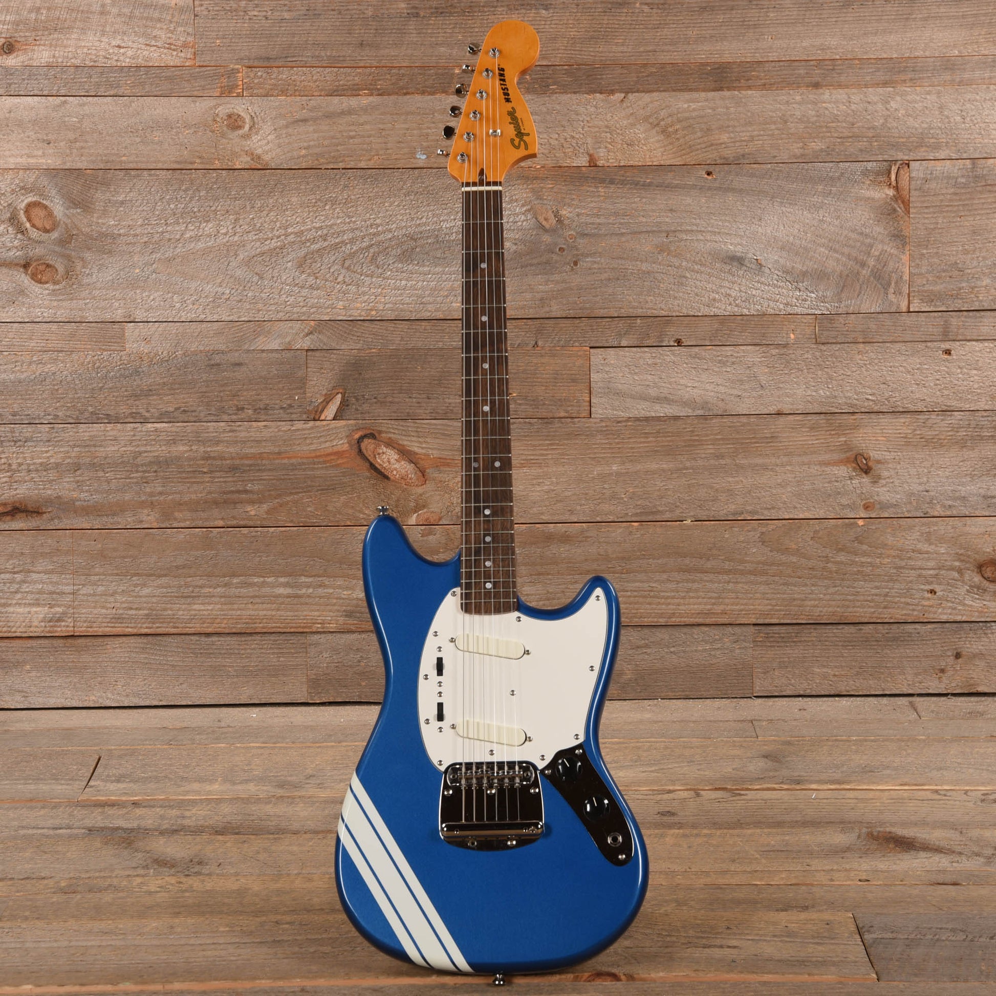 Squier Classic Vibe '60s Competition Mustang Lake Placid Blue w/Olympic White Stripes Electric Guitars / Solid Body