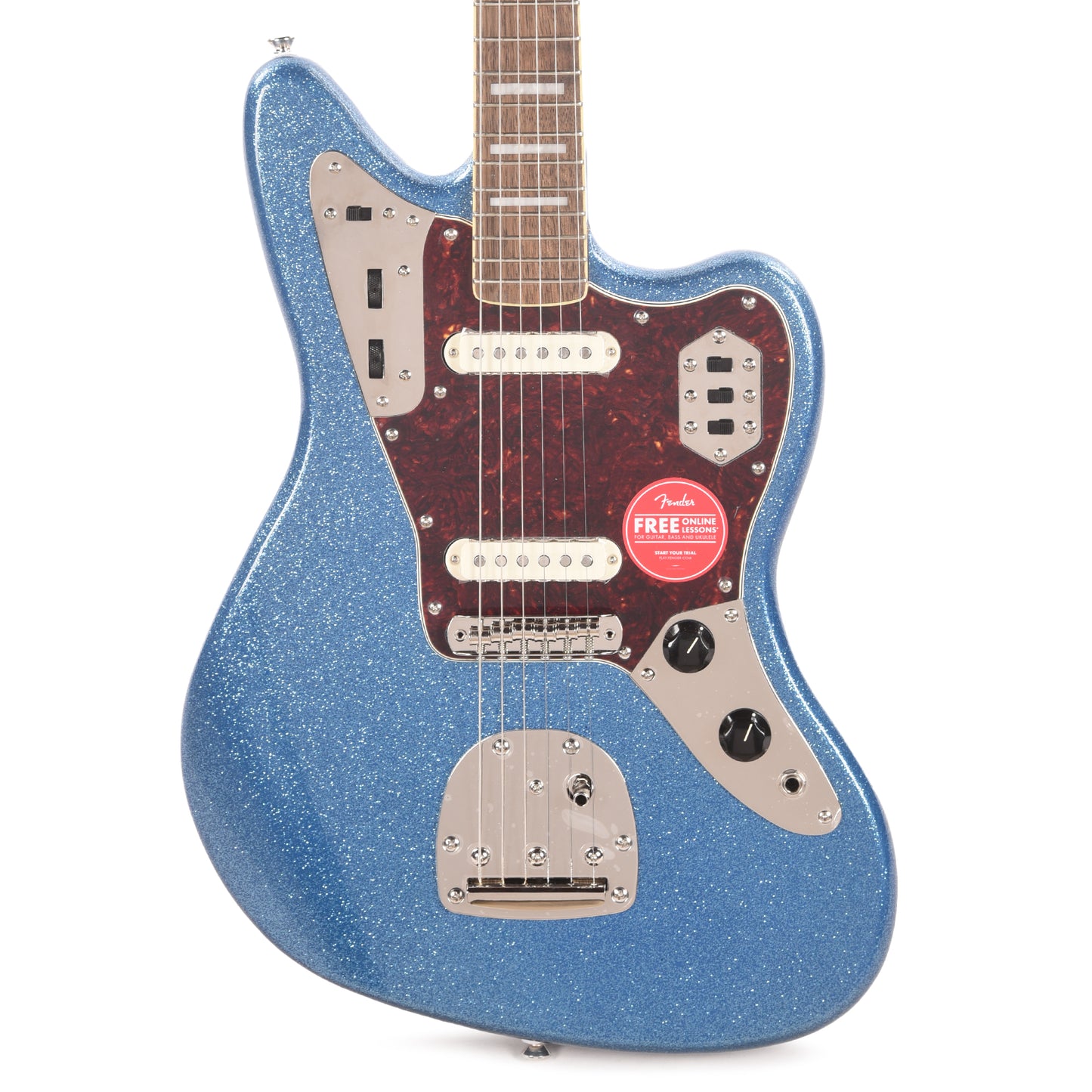 Squier Classic Vibe '70s Jaguar Blue Sparkle Electric Guitars / Solid Body