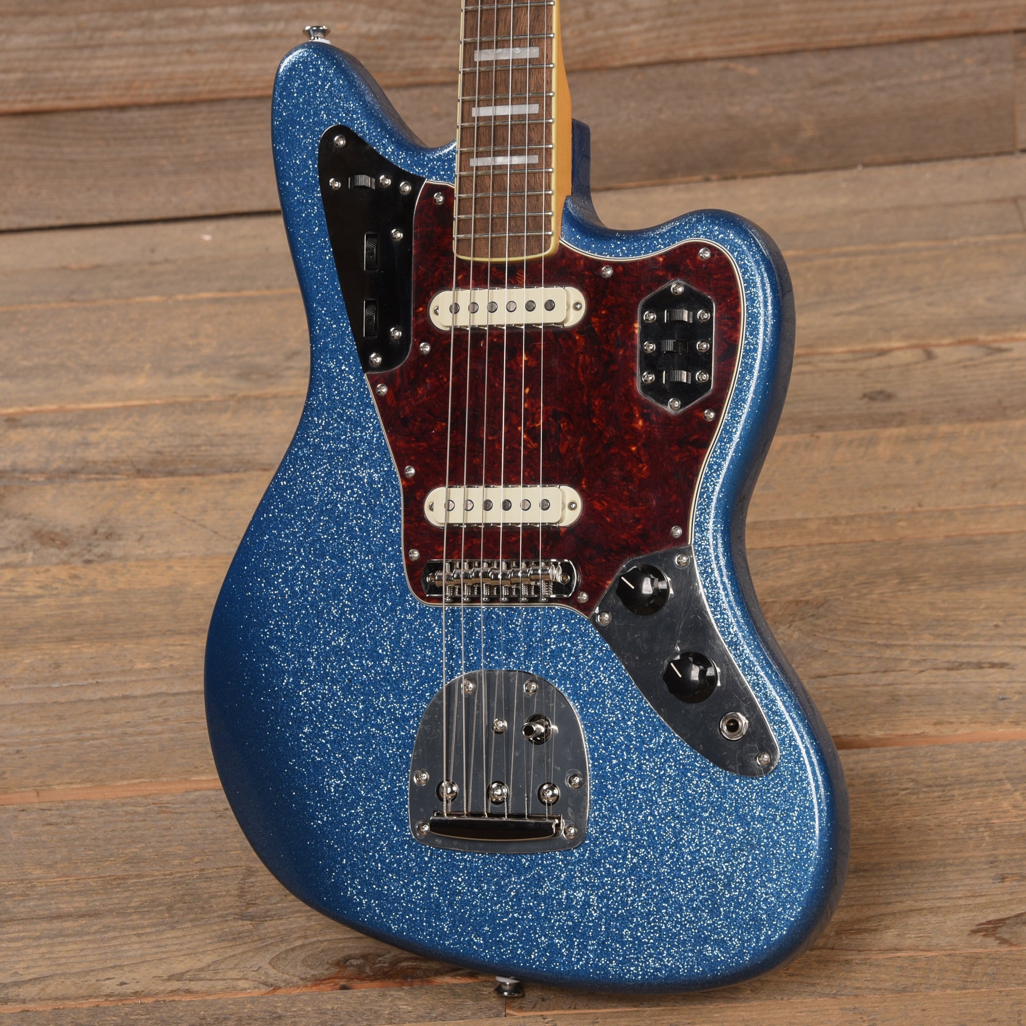 Squier Classic Vibe '70s Jaguar Blue Sparkle Electric Guitars / Solid Body