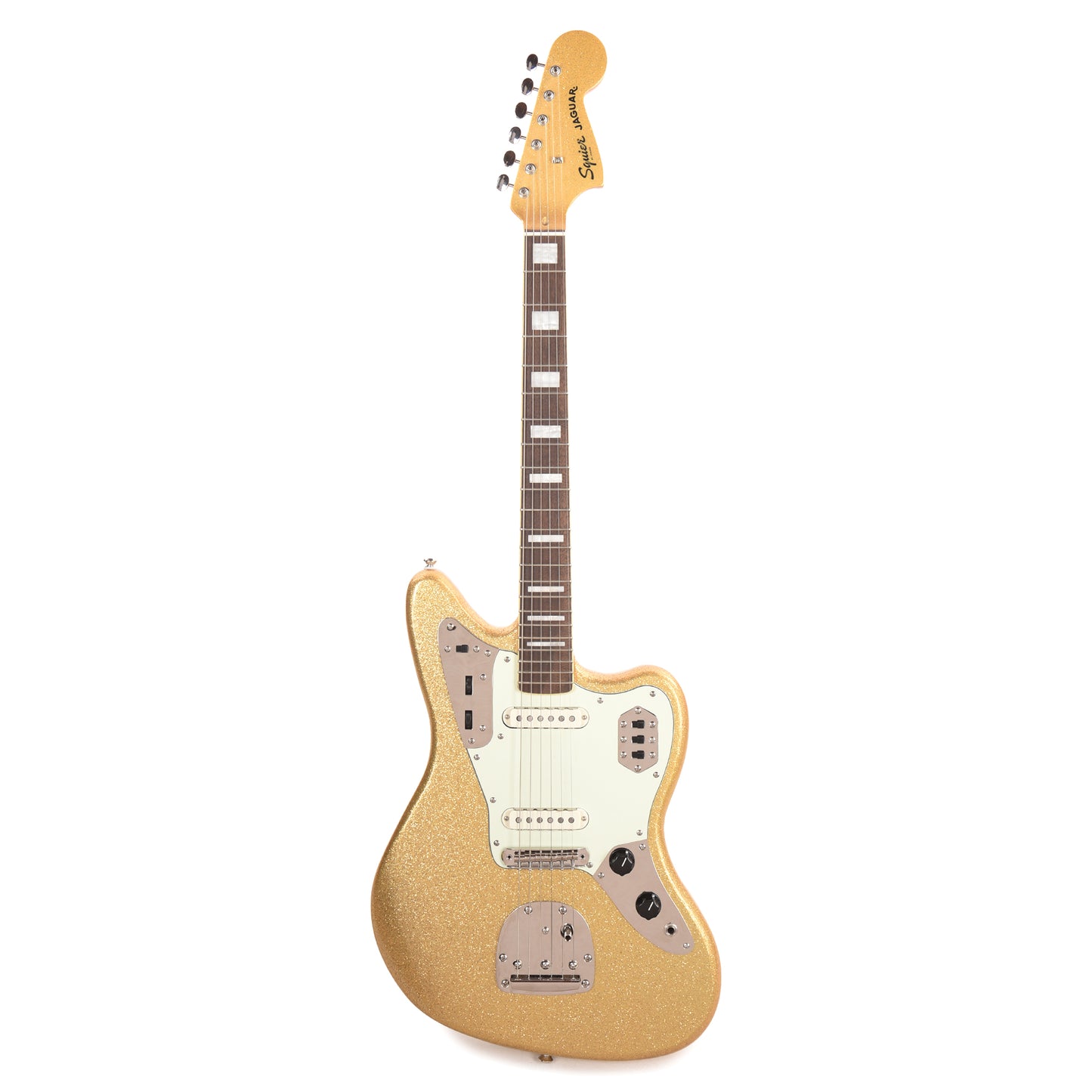 Squier Classic Vibe '70s Jaguar Gold Sparkle Electric Guitars / Solid Body