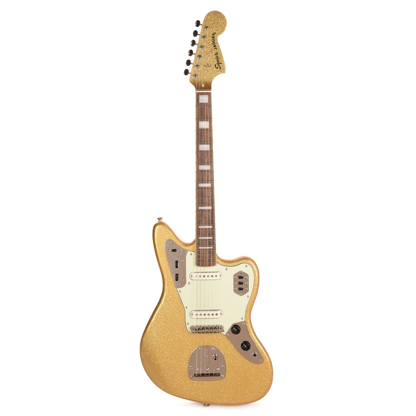 Squier Classic Vibe '70s Jaguar Gold Sparkle Electric Guitars / Solid Body