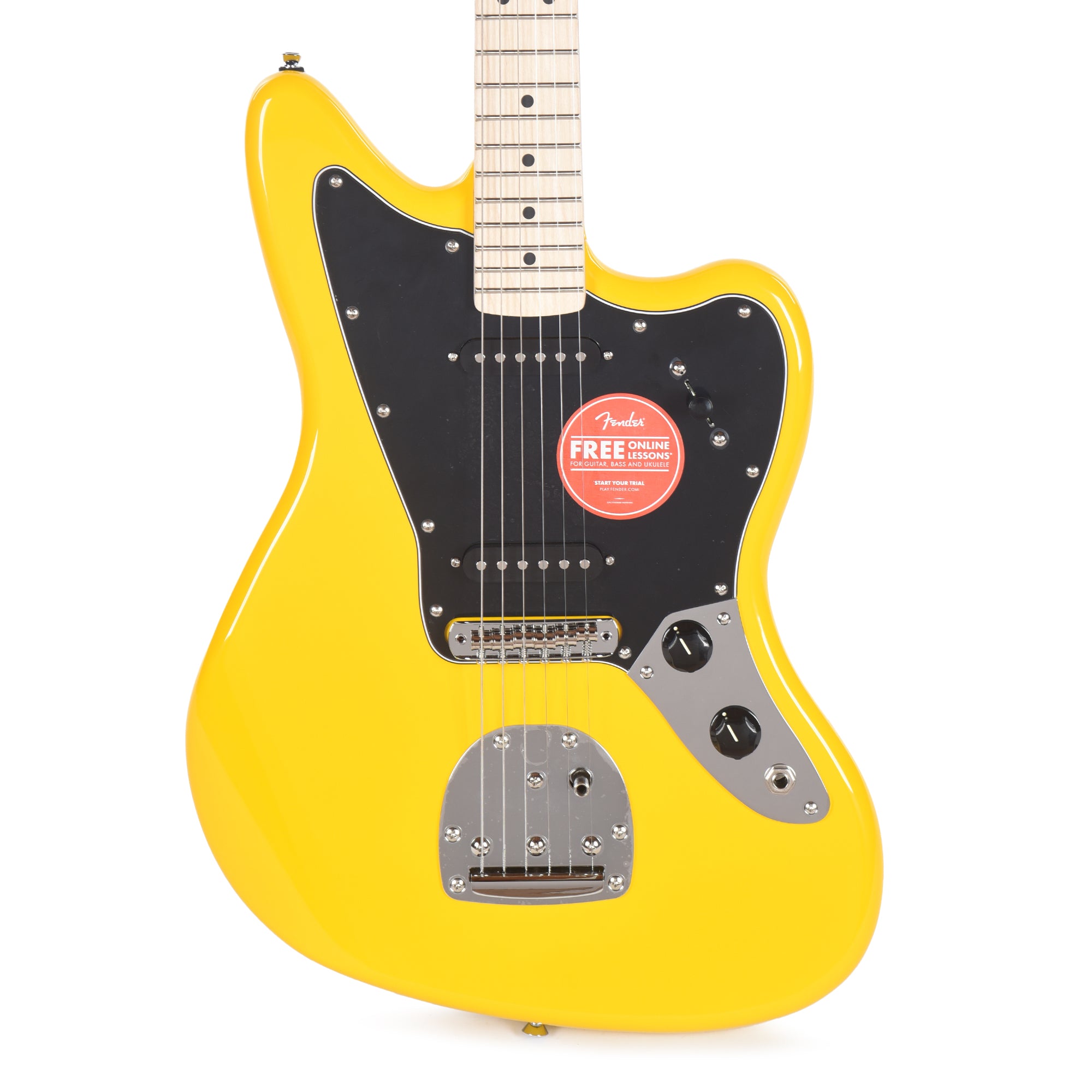 Squier FSR Affinity Jaguar Graffiti Yellow – Chicago Music Exchange