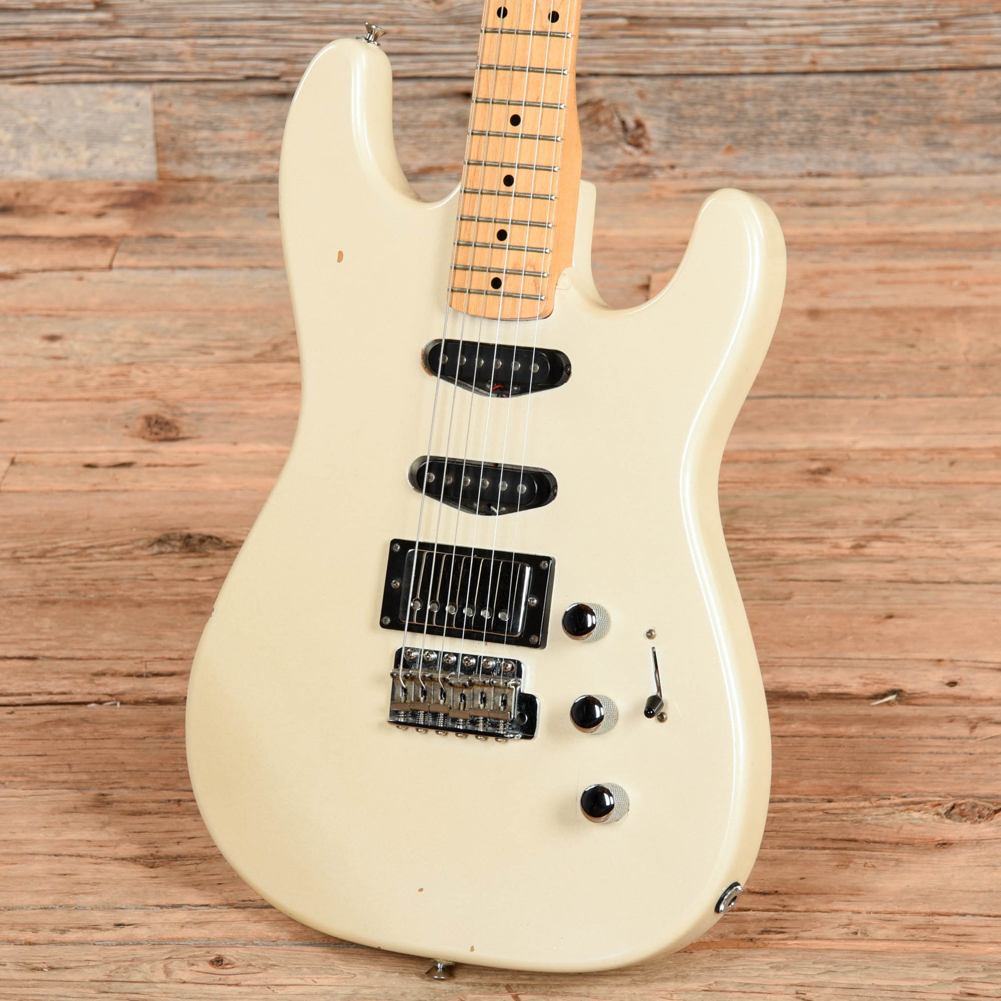 Squier II Contemporary Stratocaster HSS Pearl White 1980s Electric Guitars / Solid Body