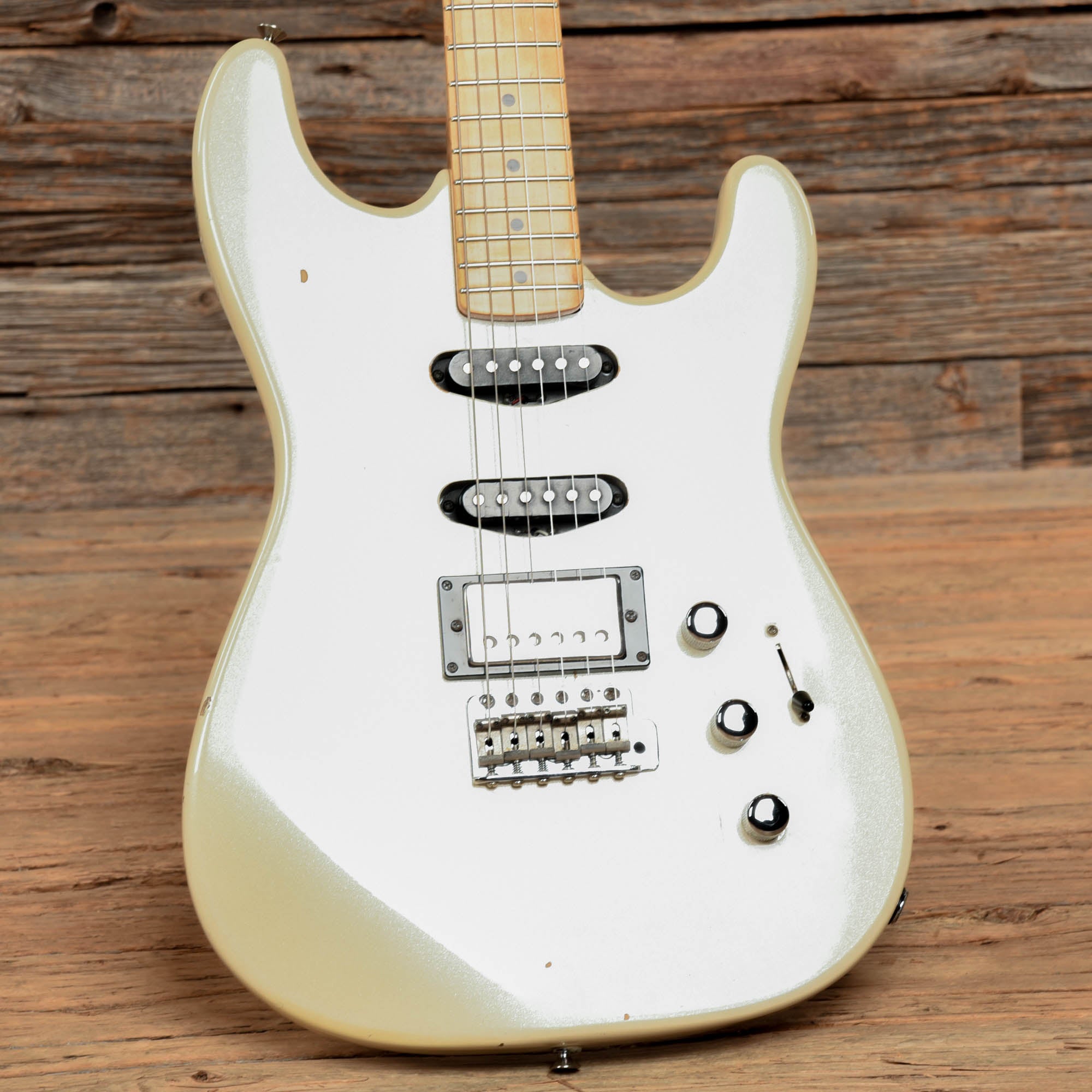 Squier II Contemporary Stratocaster HSS Pearl White 1980s Electric Guitars / Solid Body