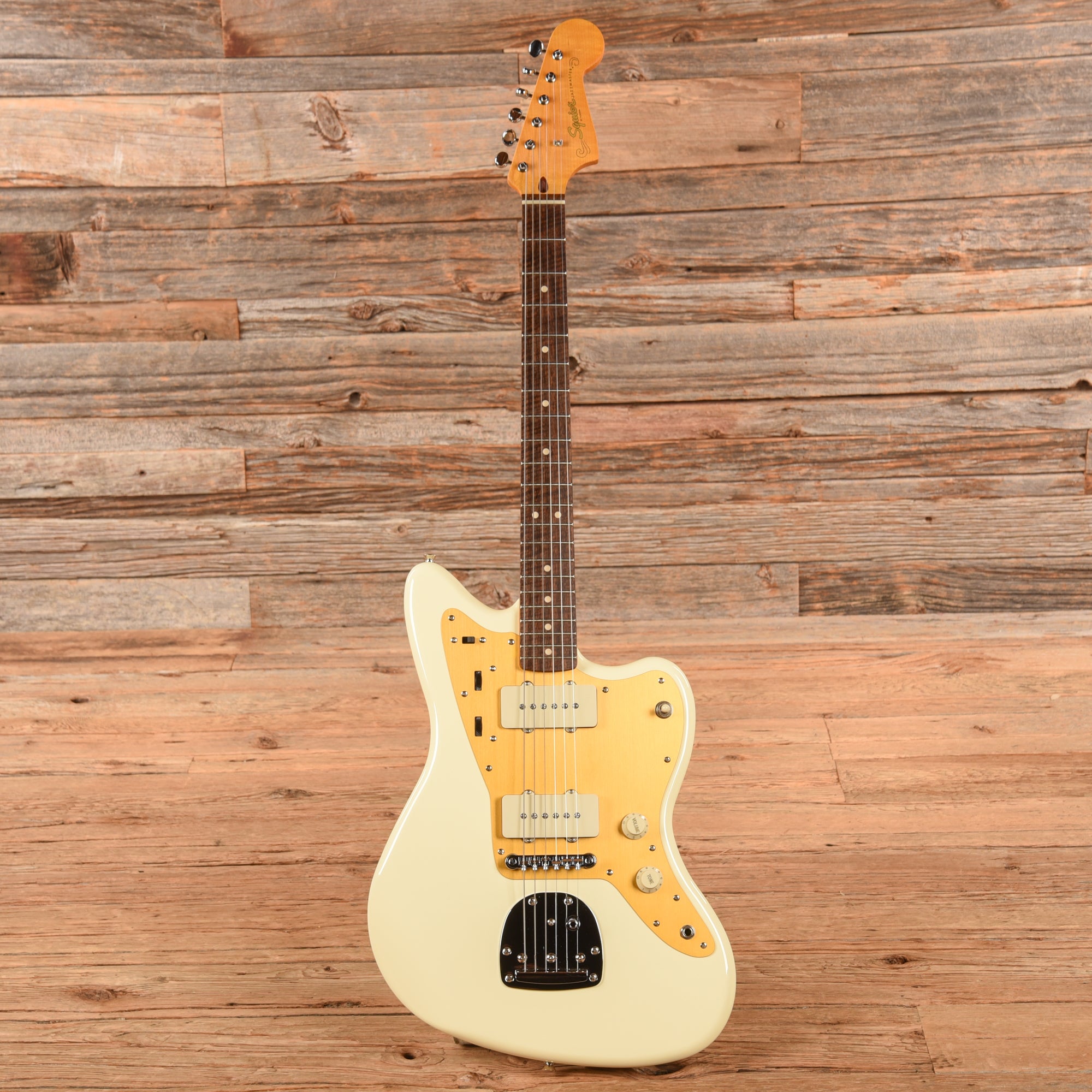 Squier J Mascis Jazzmaster Vintage White Electric Guitars / Solid Body