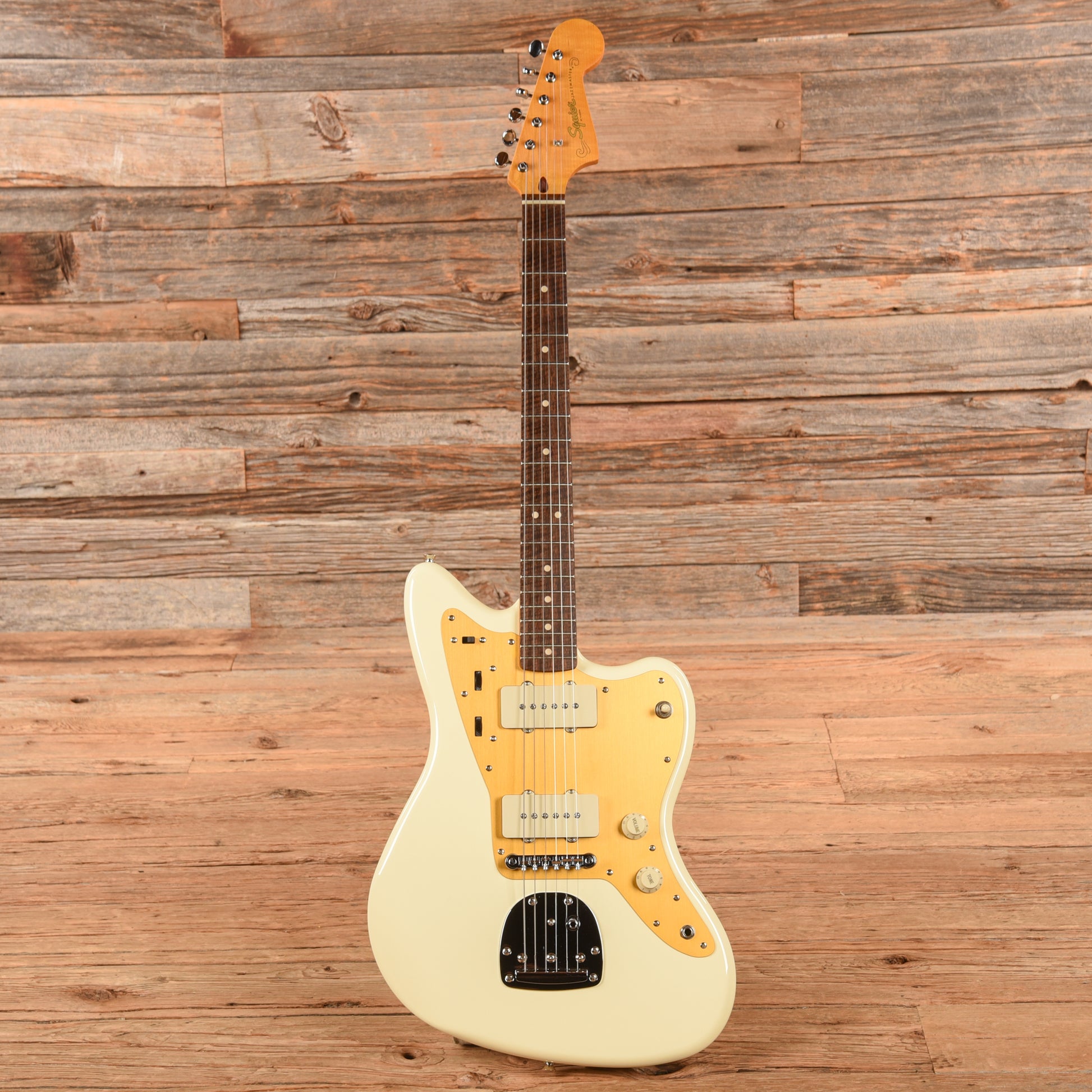 Squier J Mascis Jazzmaster Vintage White Electric Guitars / Solid Body