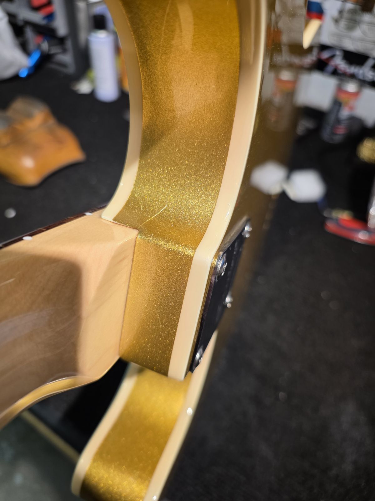 Squier Paranormal Custom Nashville Stratocaster Aztec Gold Electric Guitars / Solid Body