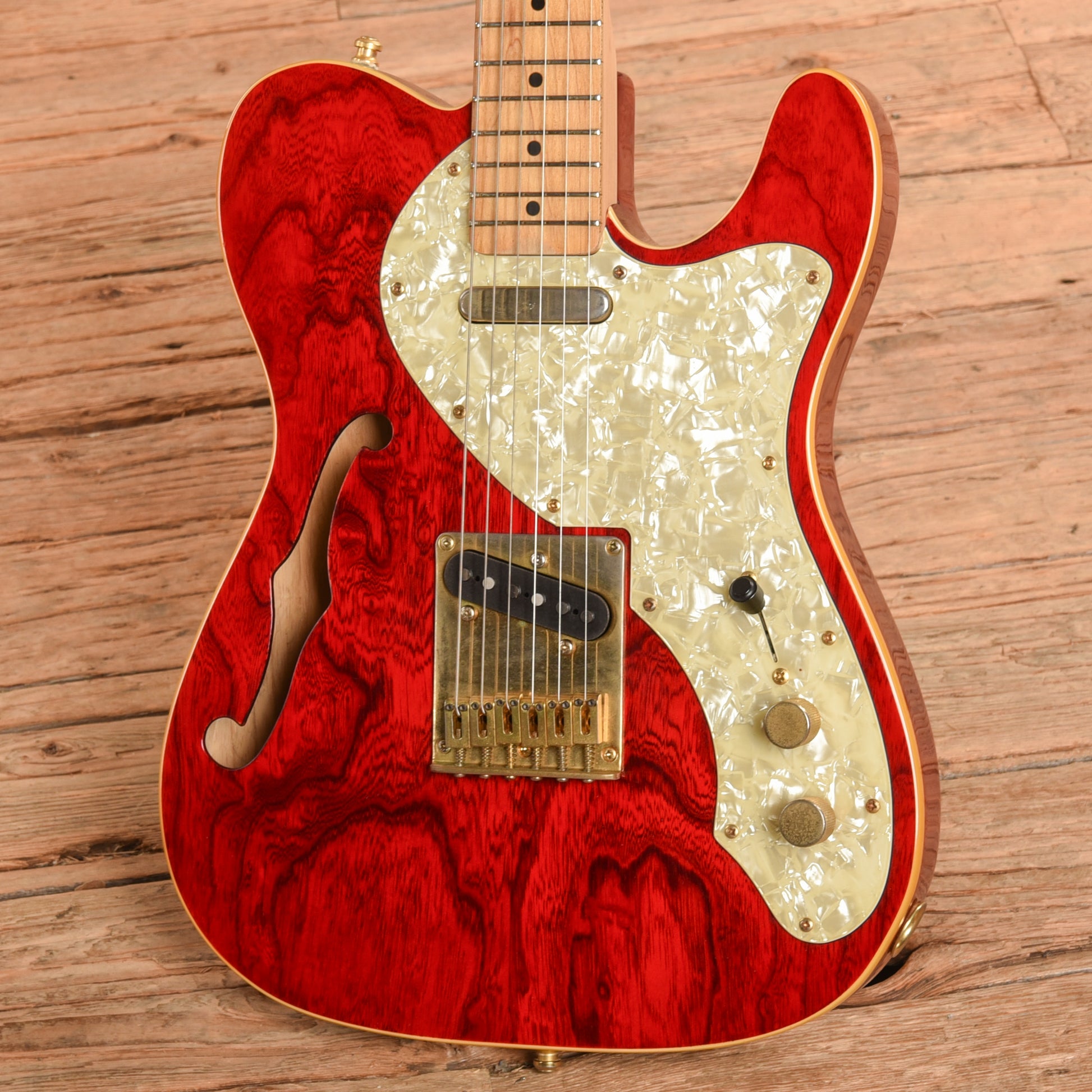 Squier Protone Thinline Telecaster Crimson Red 1997 Electric Guitars / Solid Body