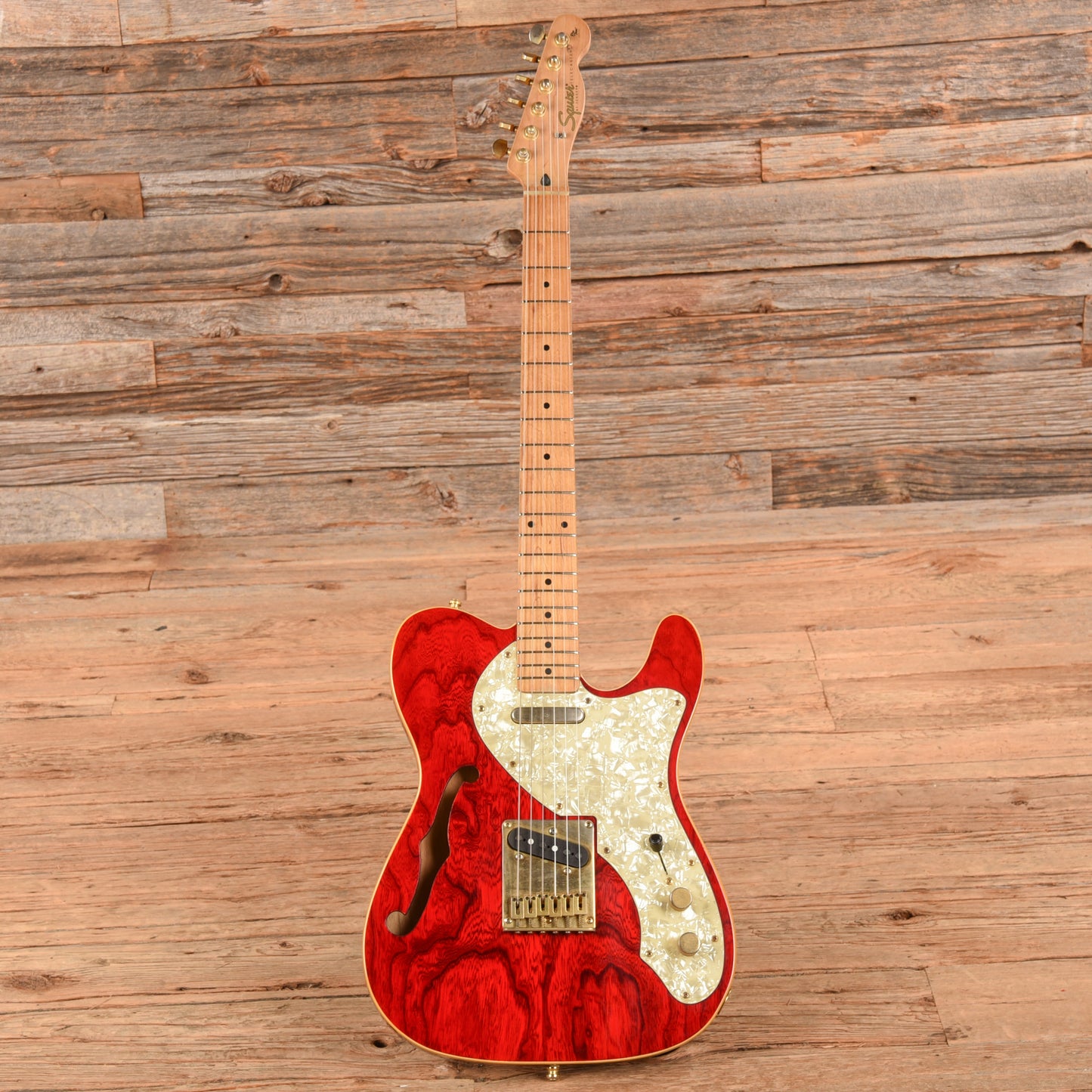 Squier Protone Thinline Telecaster Crimson Red 1997 Electric Guitars / Solid Body