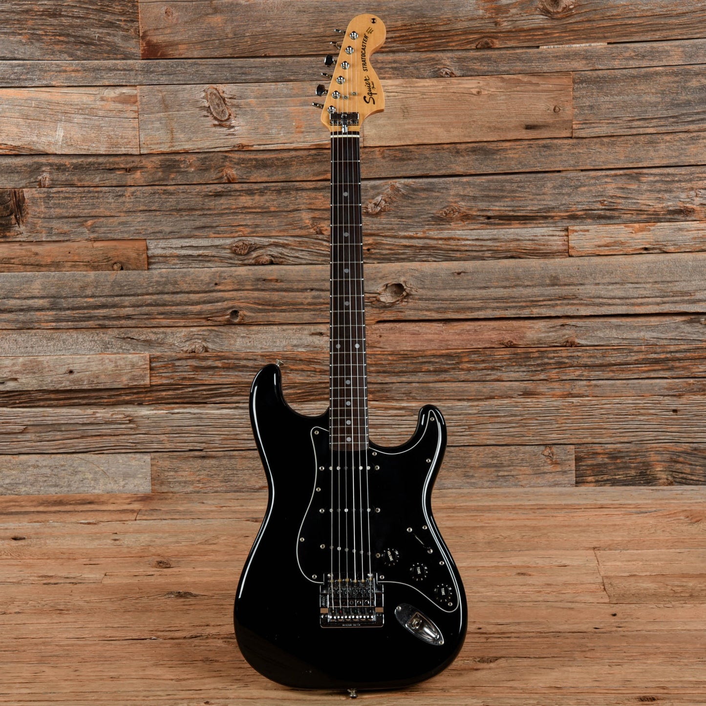 Squier SQ Series Stratocaster Black 1980s Electric Guitars / Solid Body
