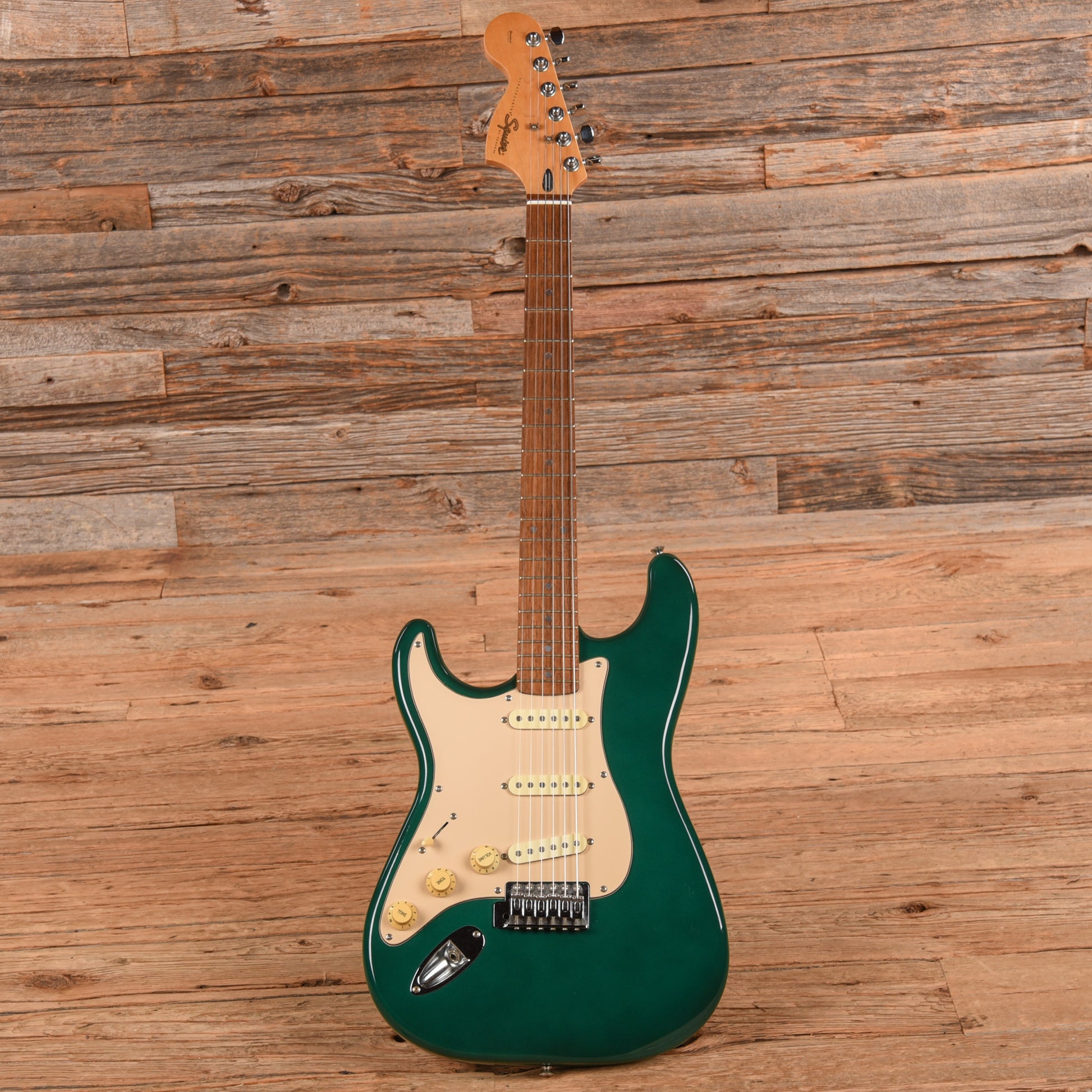 Squier Standard Stratocaster British Racing Green 1998 LEFTY Electric Guitars / Solid Body