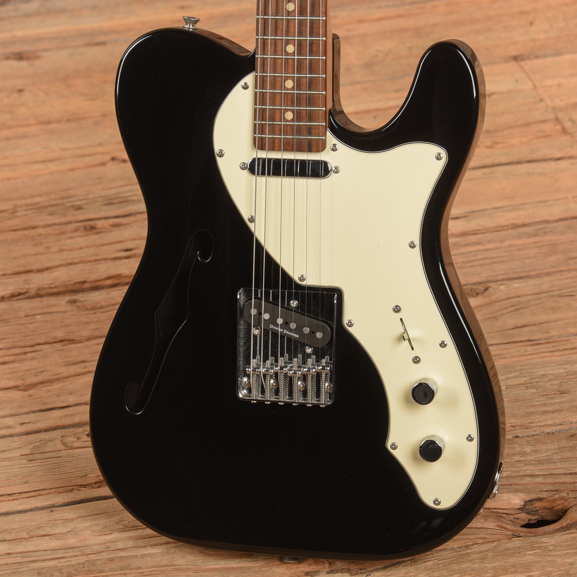Squier Vintage Modified Telecaster Thinline Black 2011 Electric Guitars / Solid Body