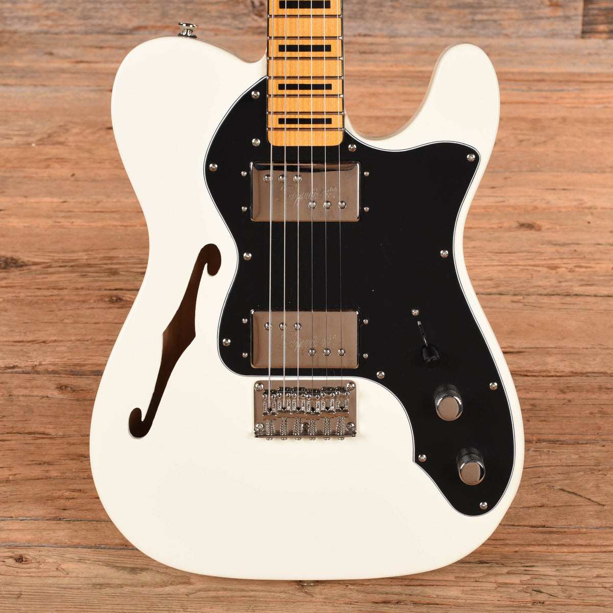 Squier Classic Vibe 70s Telecaster Thinline Olympic White 2022 Electric Guitars