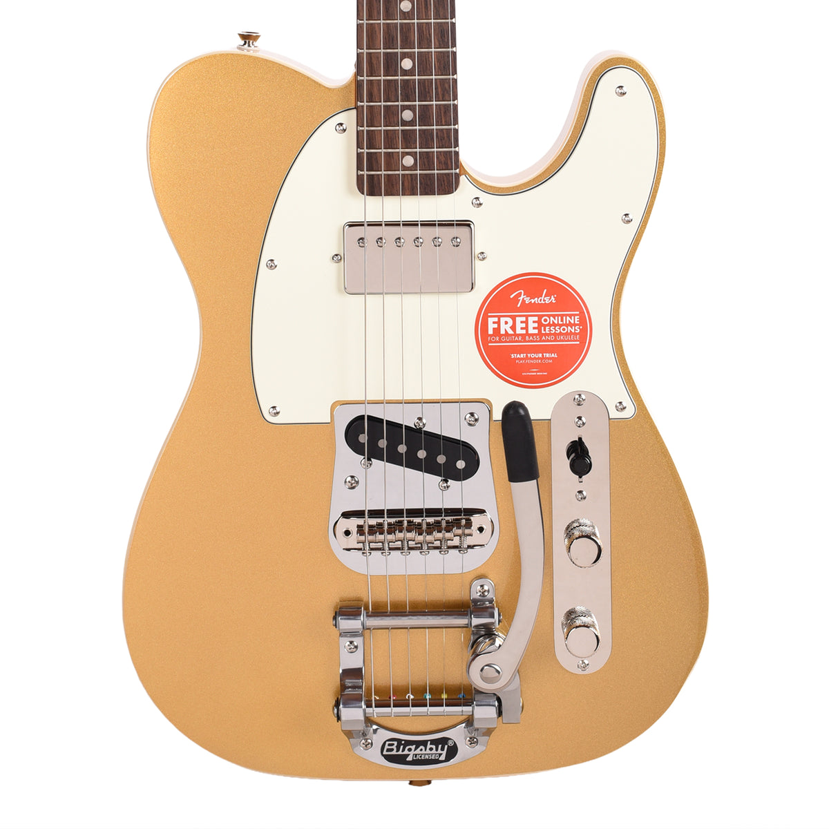 Squier Classic Vibe Custom Telecaster SH Aztec Gold w/Bigsby Electric Guitars
