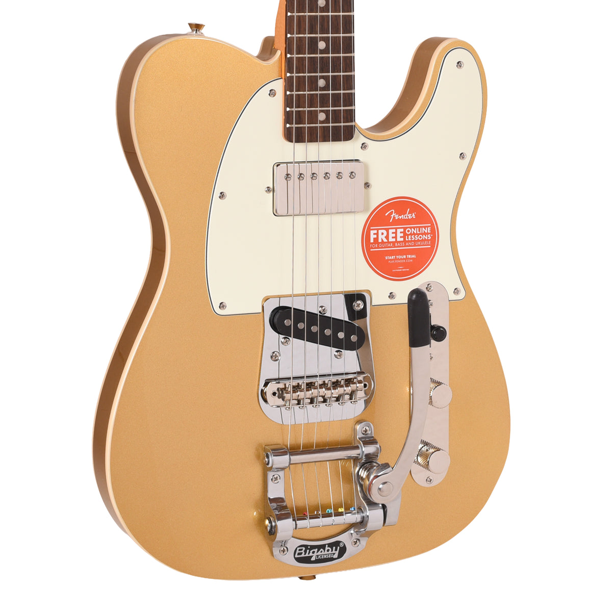 Squier Classic Vibe Custom Telecaster SH Aztec Gold w/Bigsby Electric Guitars