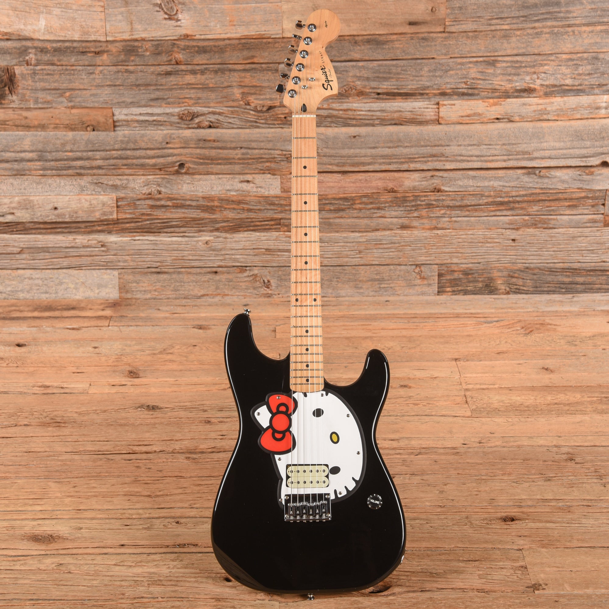 Squier Hello Kitty Stratocaster Black 2006 Electric Guitars