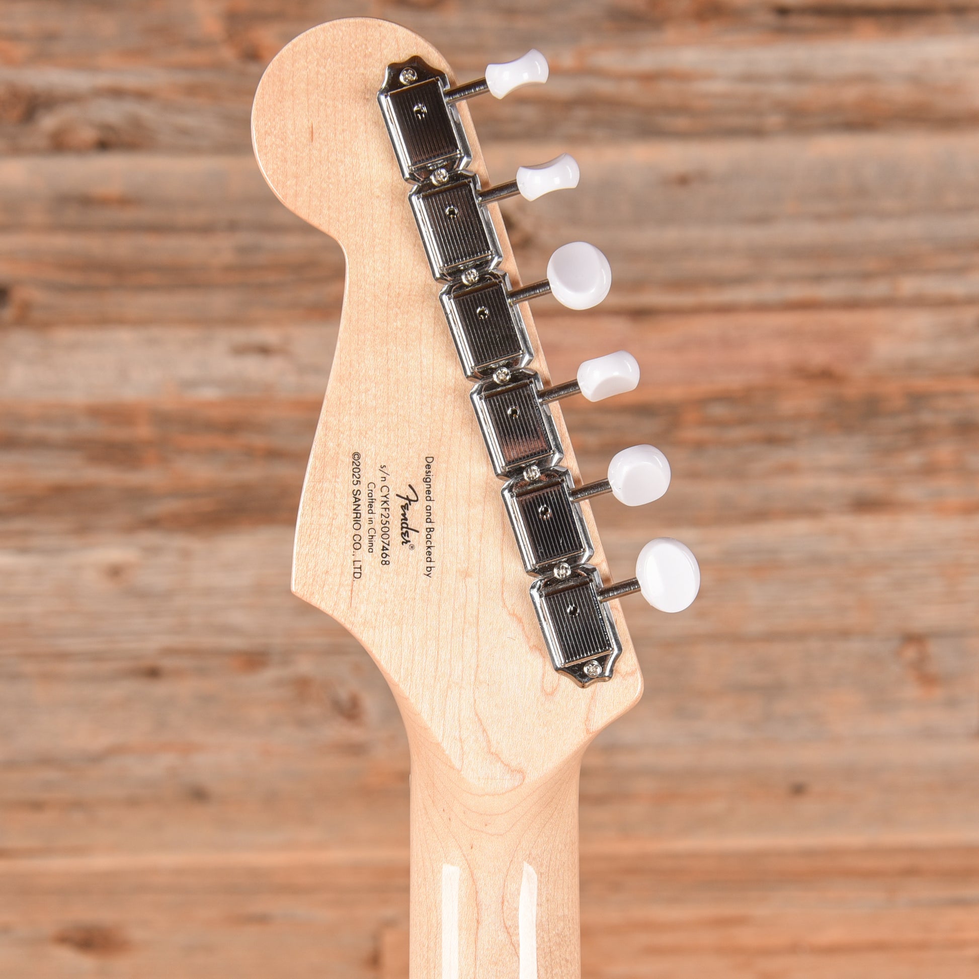 Squier Hello Kitty Stratocaster White 2025 Electric Guitars