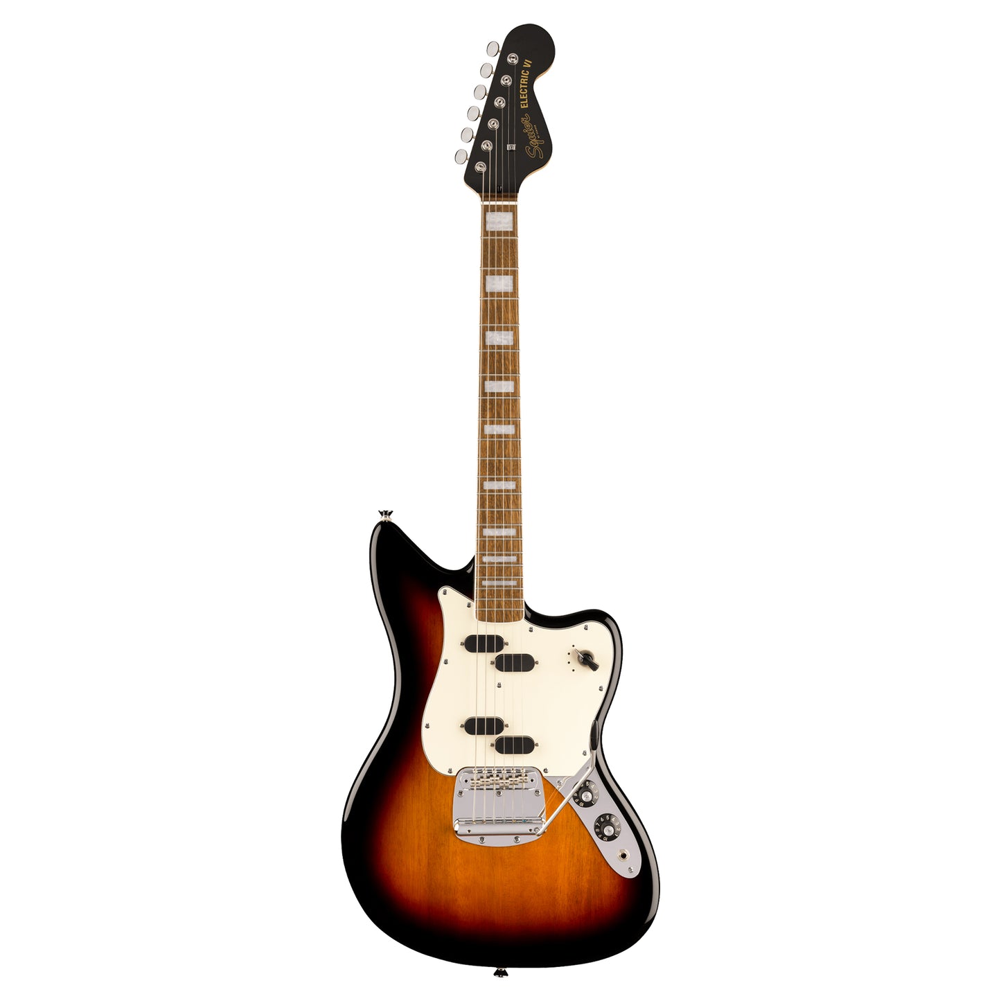 Squier Paranormal Electric VI 3-Color Sunburst w/Painted Headcap Electric Guitars