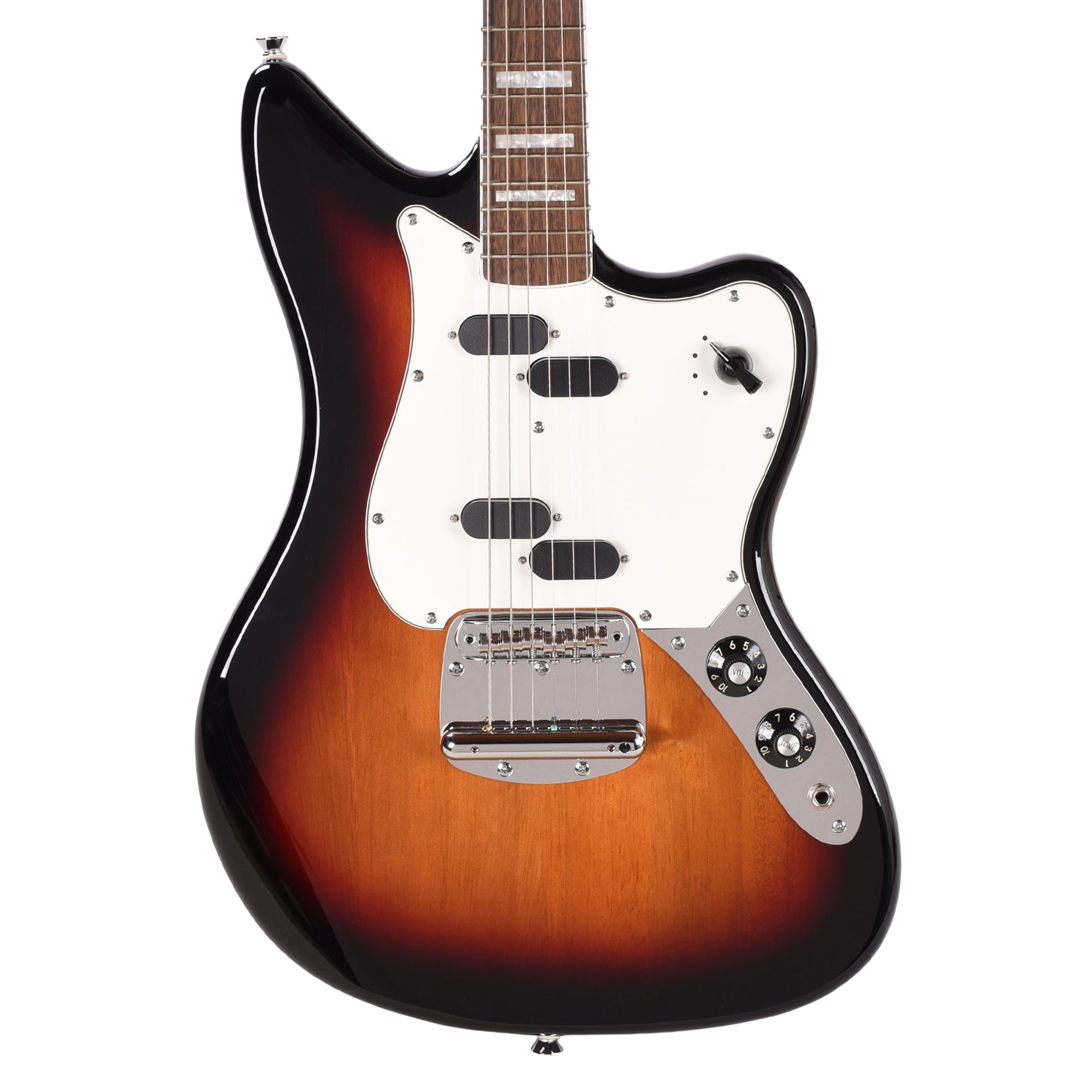 Squier Paranormal Electric VI 3-Color Sunburst w/Painted Headcap