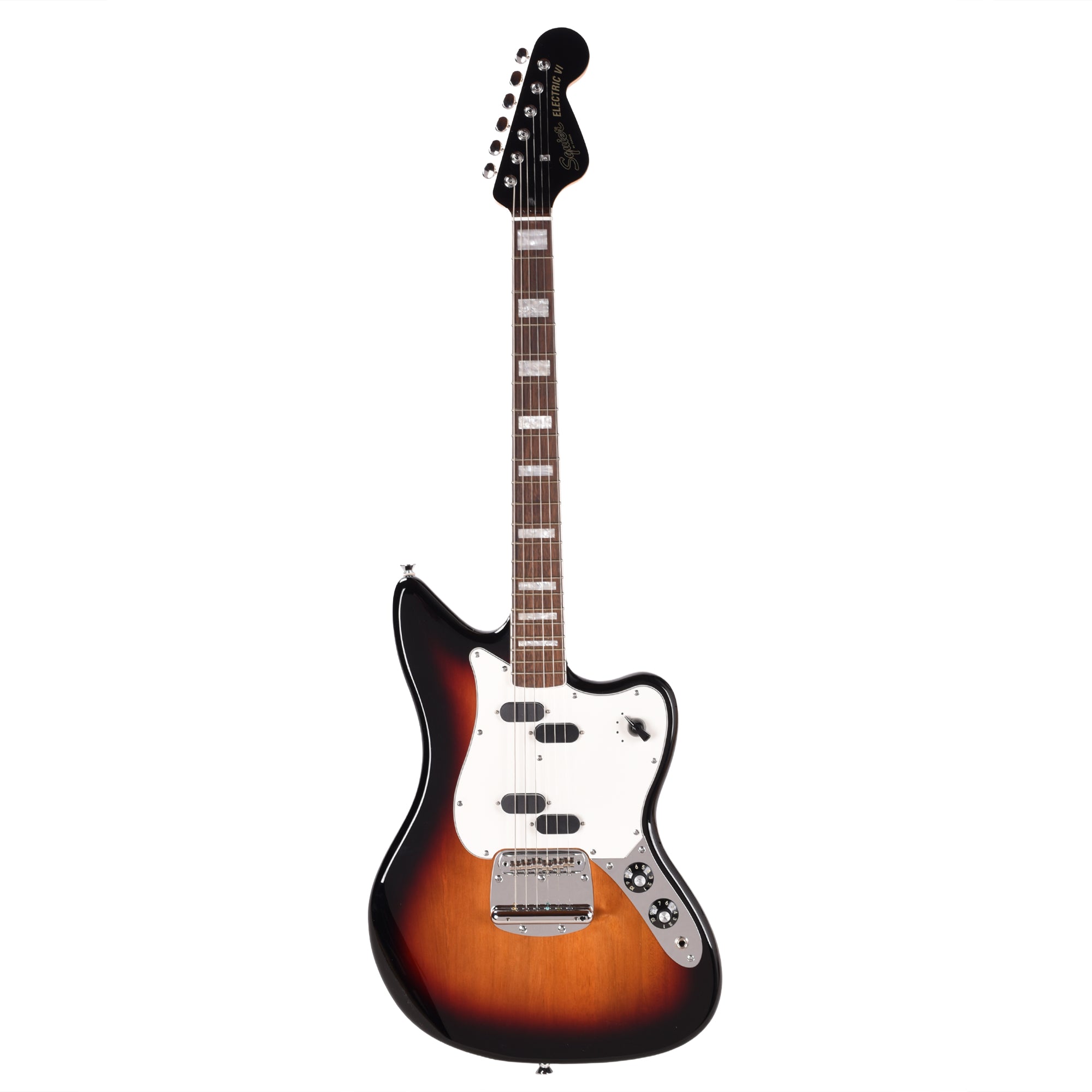 Squier Paranormal Electric VI 3-Color Sunburst w/Painted Headcap