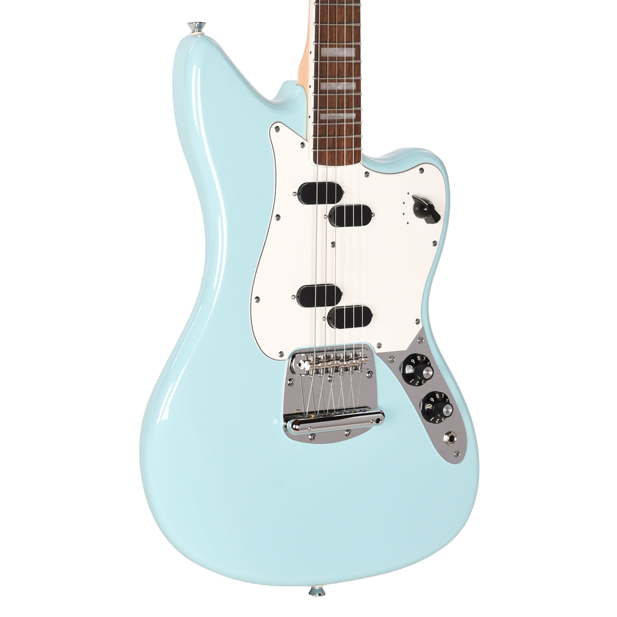 Squier Paranormal Electric VI Daphne Blue w/Painted Headcap Electric Guitars