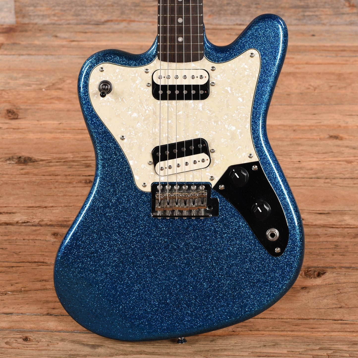 Squier Paranormal Super-Sonic Blue Sparkle 2021 Electric Guitars