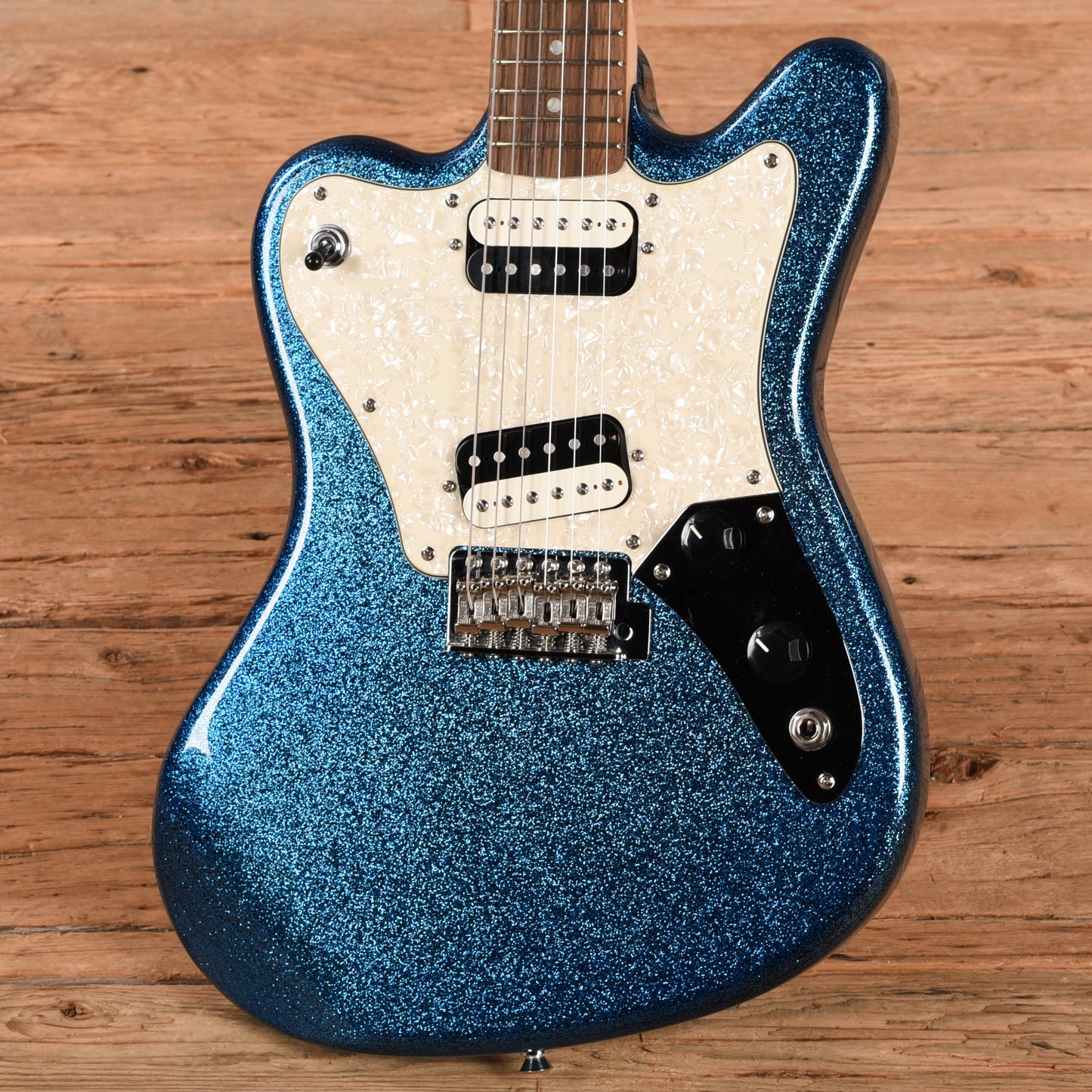 Squier Paranormal Super-Sonic Blue Sparkle 2023 Electric Guitars