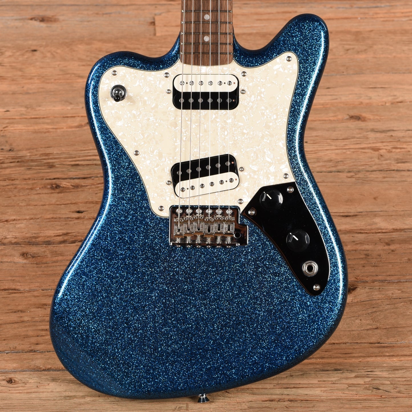 Squier Paranormal Super-Sonic Blue Sparkle 2023 Electric Guitars
