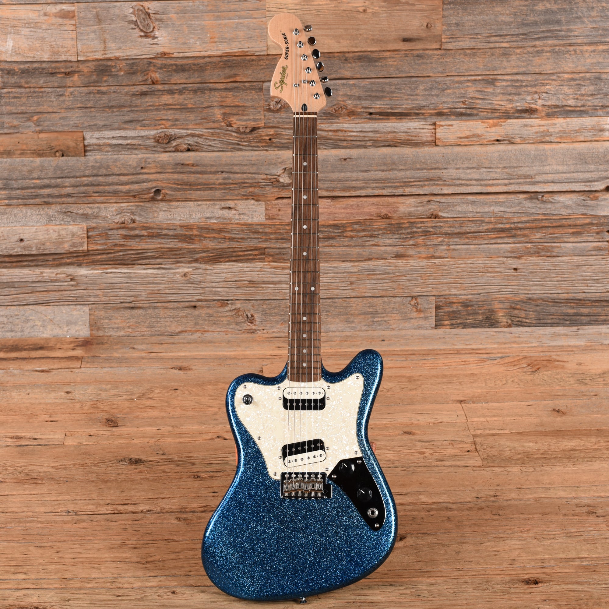 Squier Paranormal Super-Sonic Blue Sparkle 2023 Electric Guitars