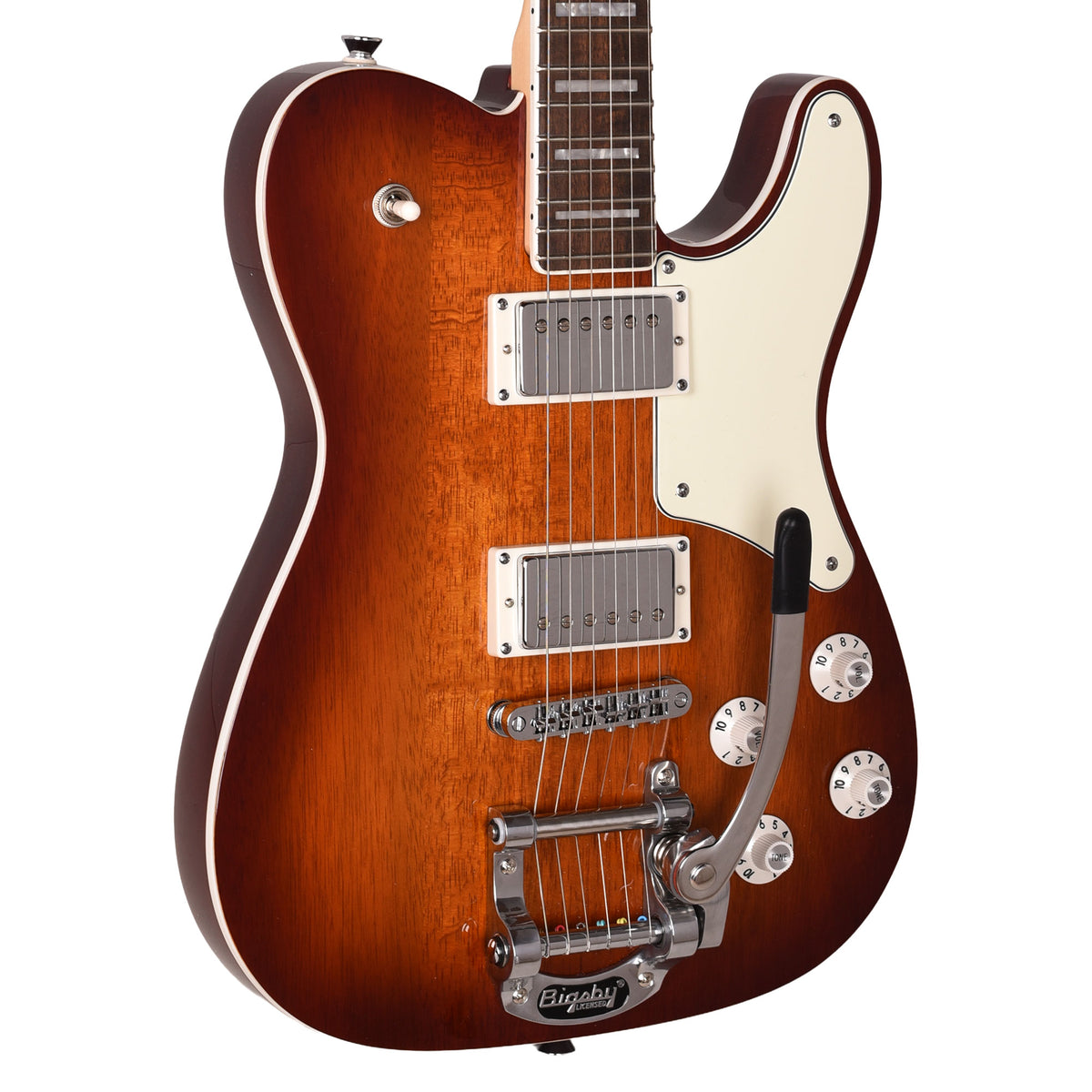 Squier Paranormal Troublemaker Telecaster Deluxe Honey Sunburst w/Bigsby Electric Guitars