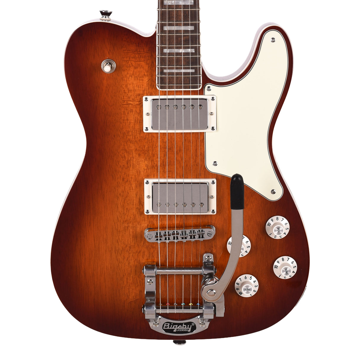 Squier Paranormal Troublemaker Telecaster Deluxe Honey Sunburst w/Bigsby Electric Guitars