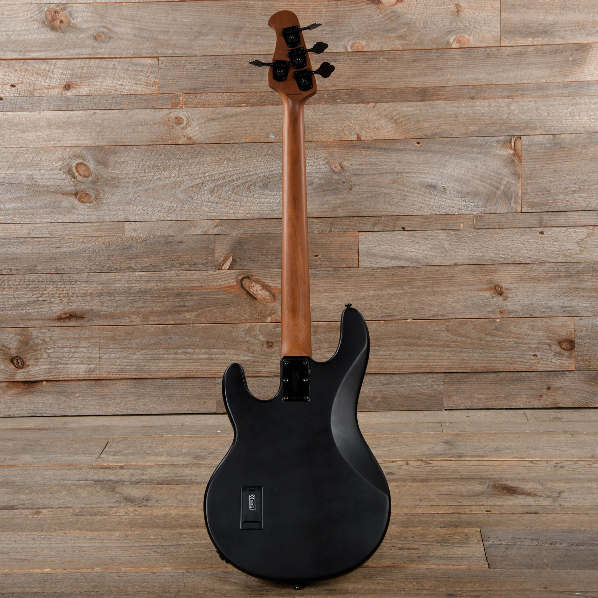 Sterling by Music Man StingRay RAY34 Poplar Burl Dark Scarlet Burst Satin Bass Guitars / 4-String