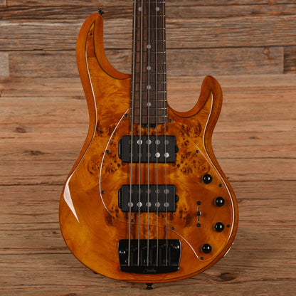 Sterling by Music Man StingRay Ray35HH Poplar Burl Amber Bass Guitars / 5-String or More