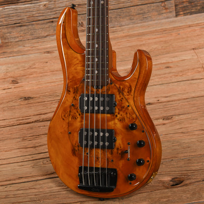 Sterling by Music Man StingRay Ray35HH Poplar Burl Amber Bass Guitars / 5-String or More