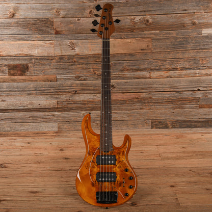 Sterling by Music Man StingRay Ray35HH Poplar Burl Amber Bass Guitars / 5-String or More
